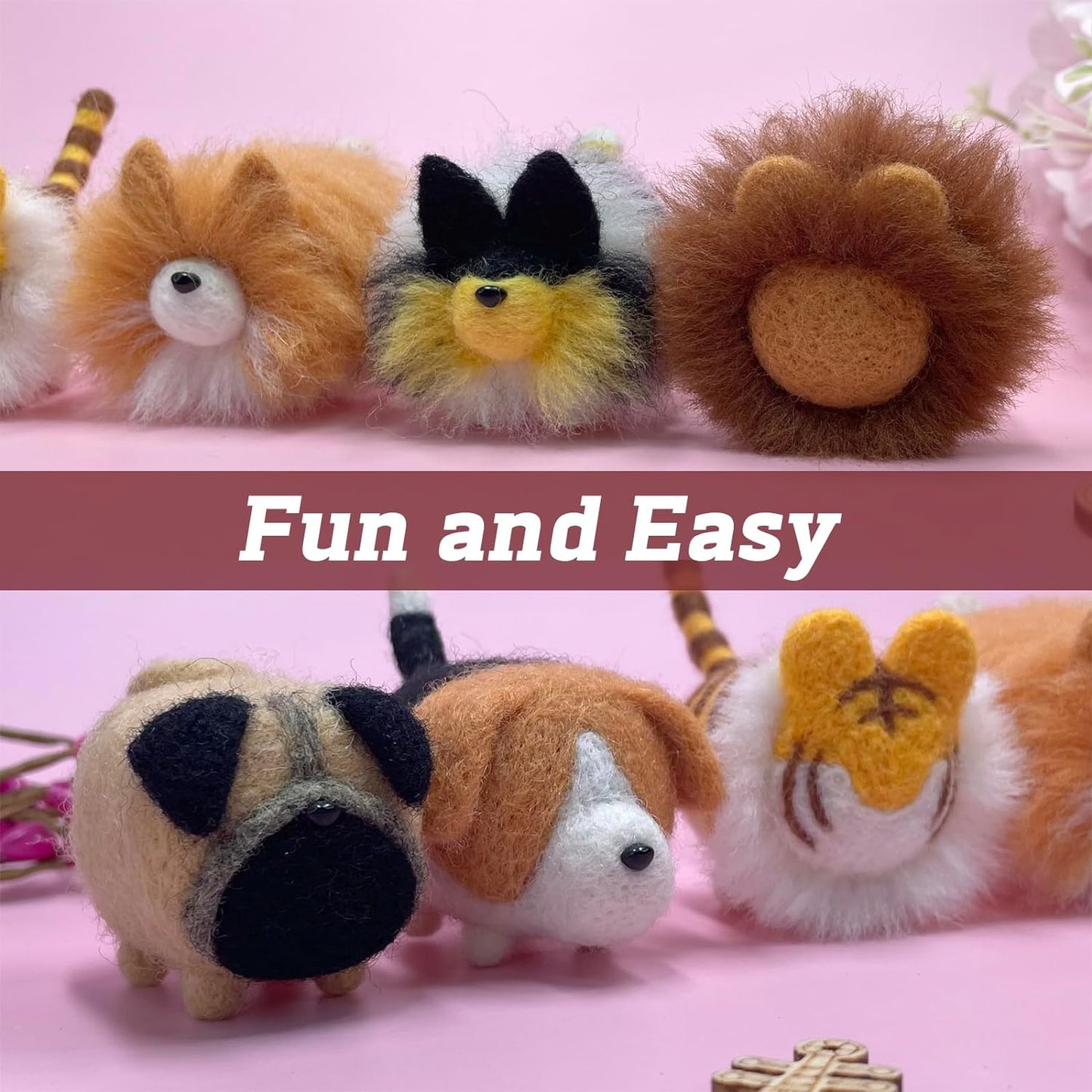 Needle Felting Kit, DIY Crafts for Adults Women ,Hobby Kit with Felting Supplies