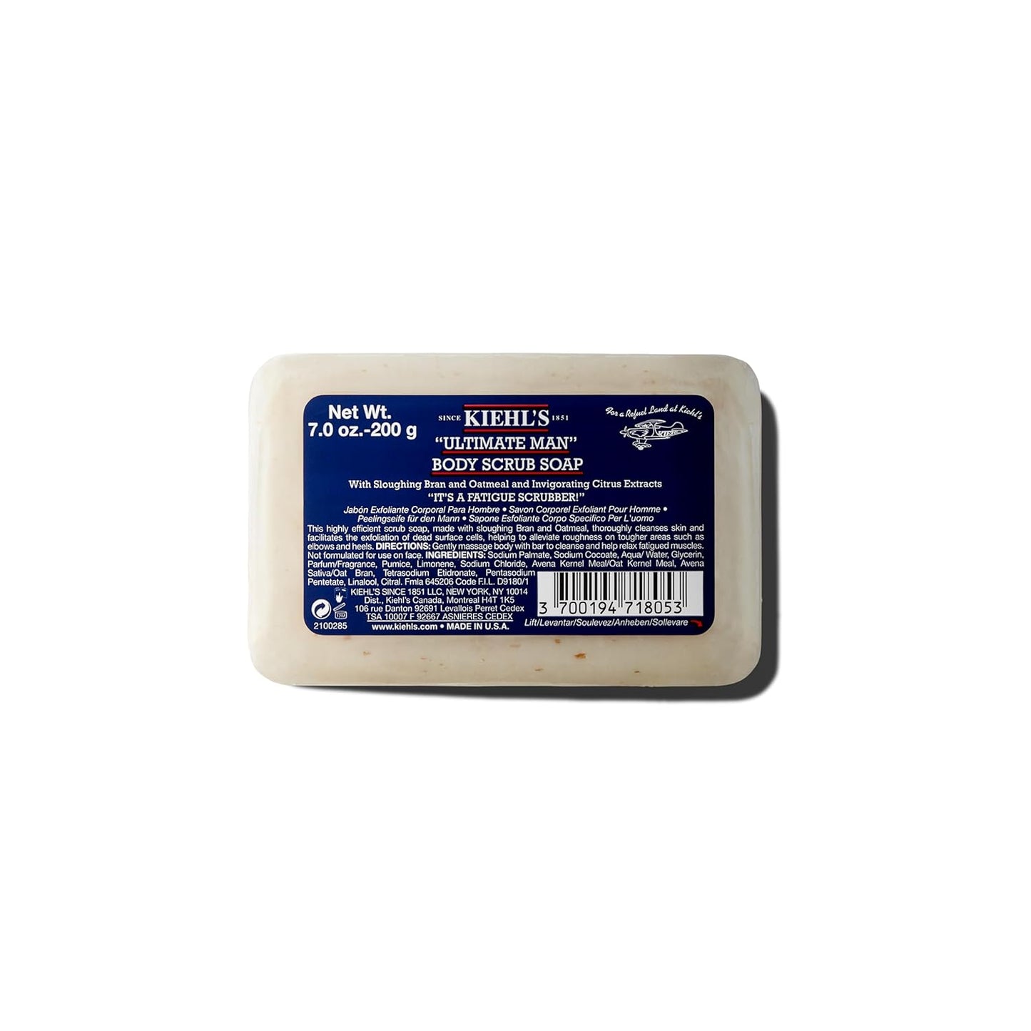 Kiehl's Ultimate Man Body Scrub Exfoliating Bar Soap,7 oz