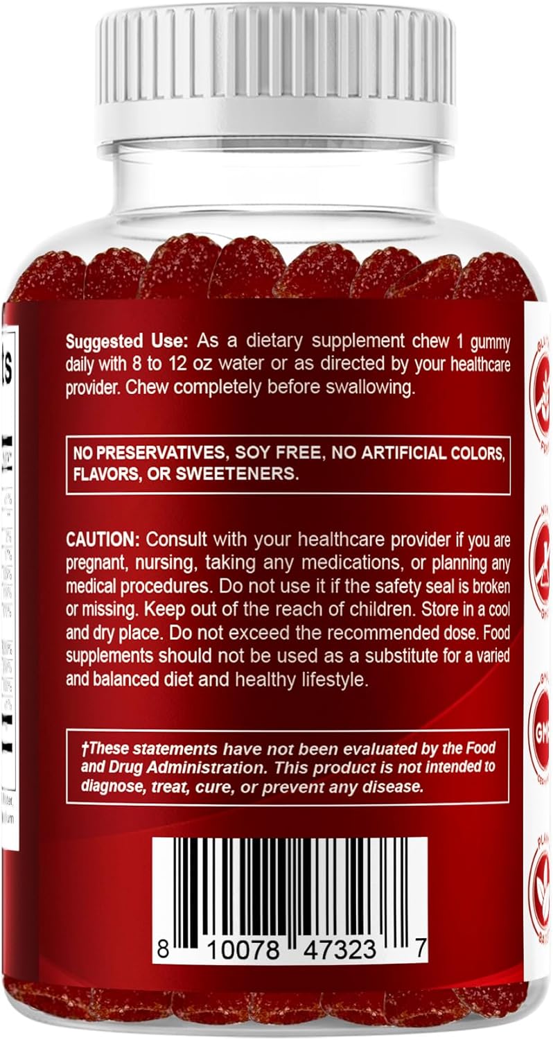 Vitamatic Vitamin B Complex - Natural Strawberry Flavor - 60 Gummies