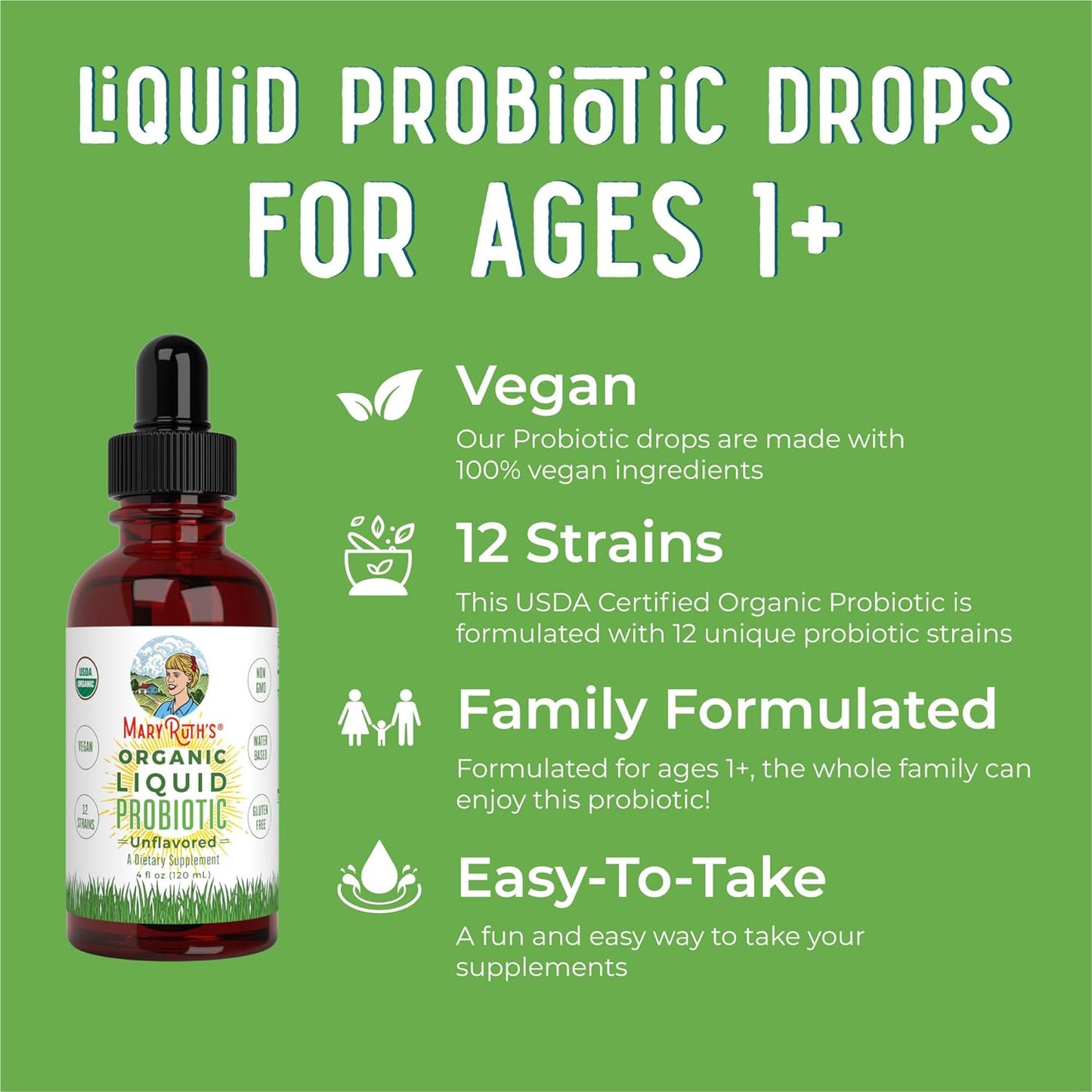 MaryRuth's USDA Organic Liquid Probiotics
