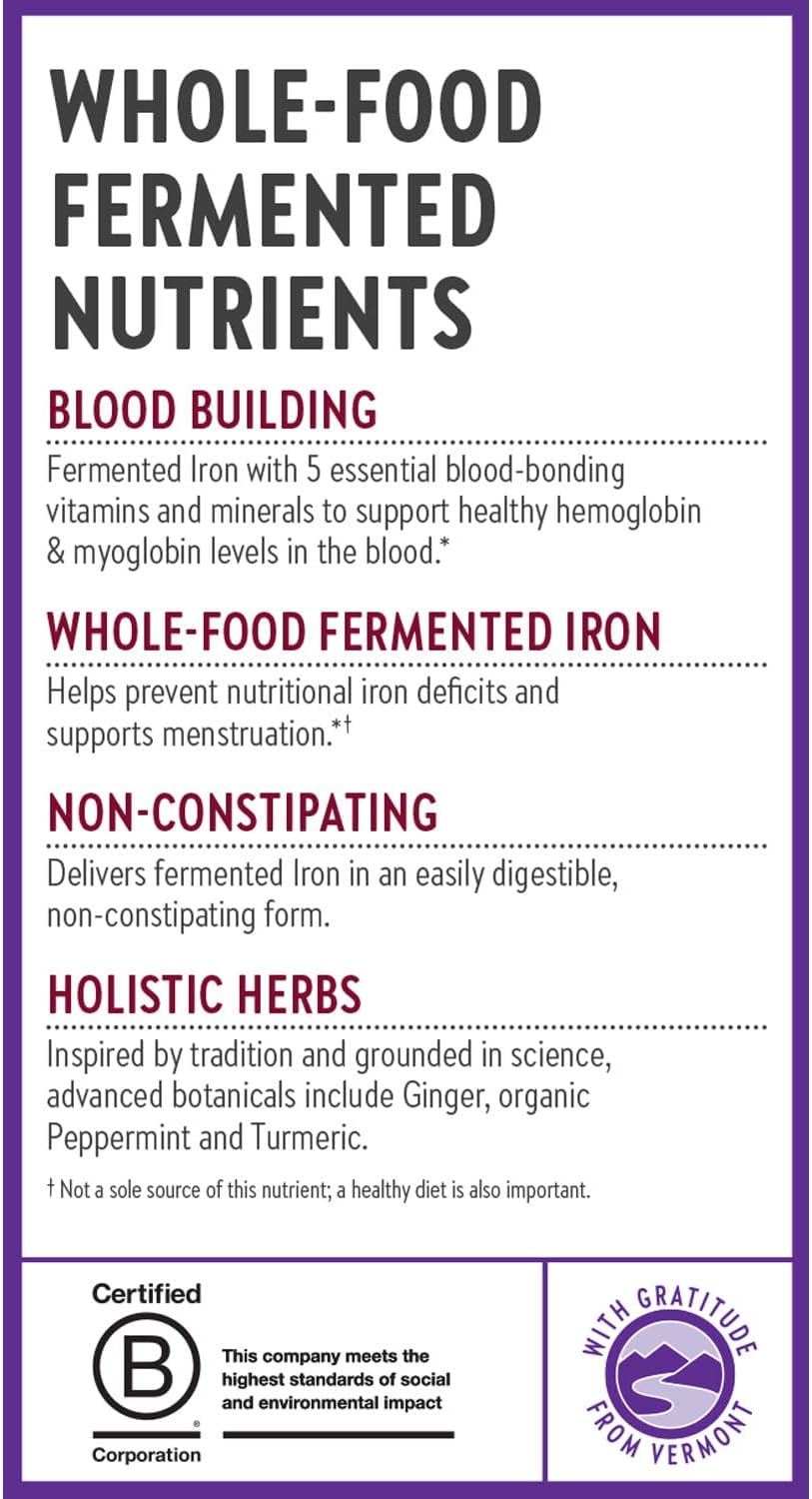 New Chapter Iron Supplement, Whole-Food Fermented - 60 count