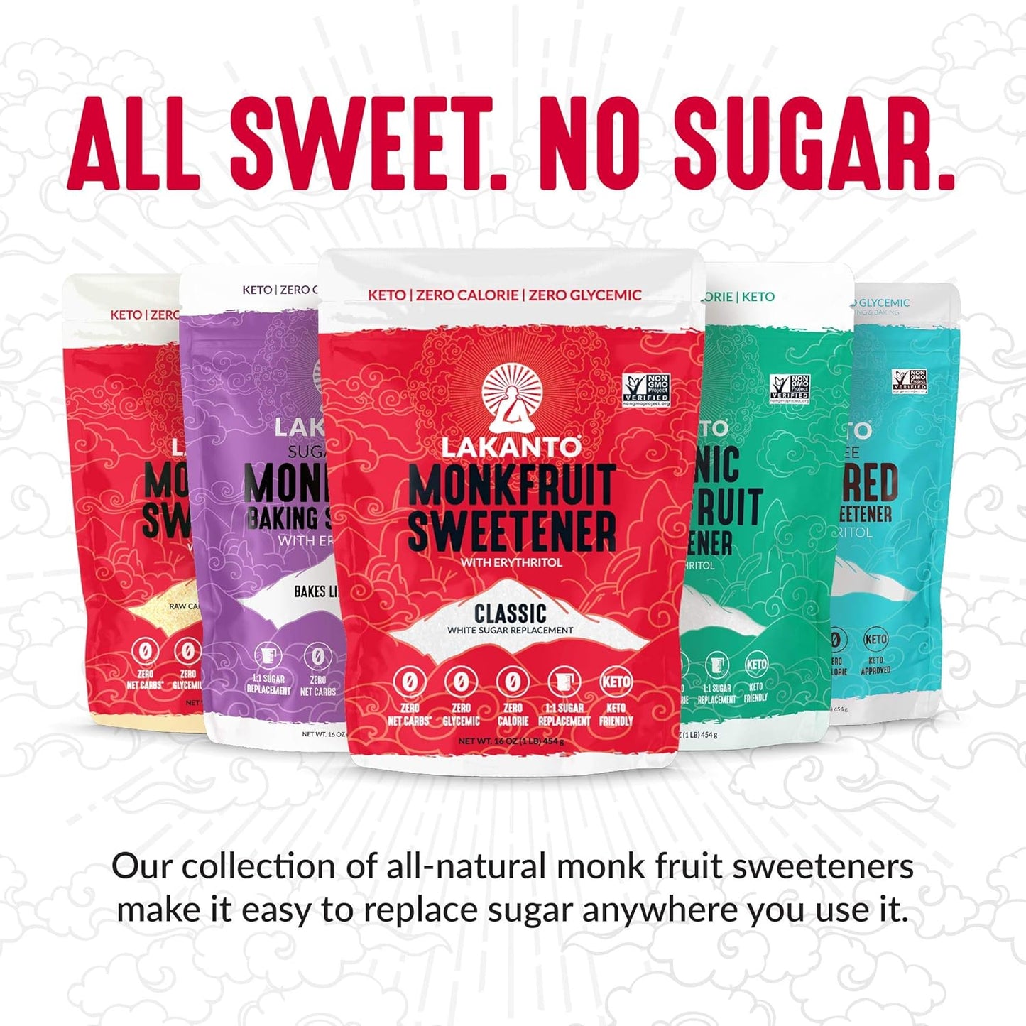 Lakanto Powdered Monk Fruit Sweetener with Erythritol -Powdered - 1.76 lb