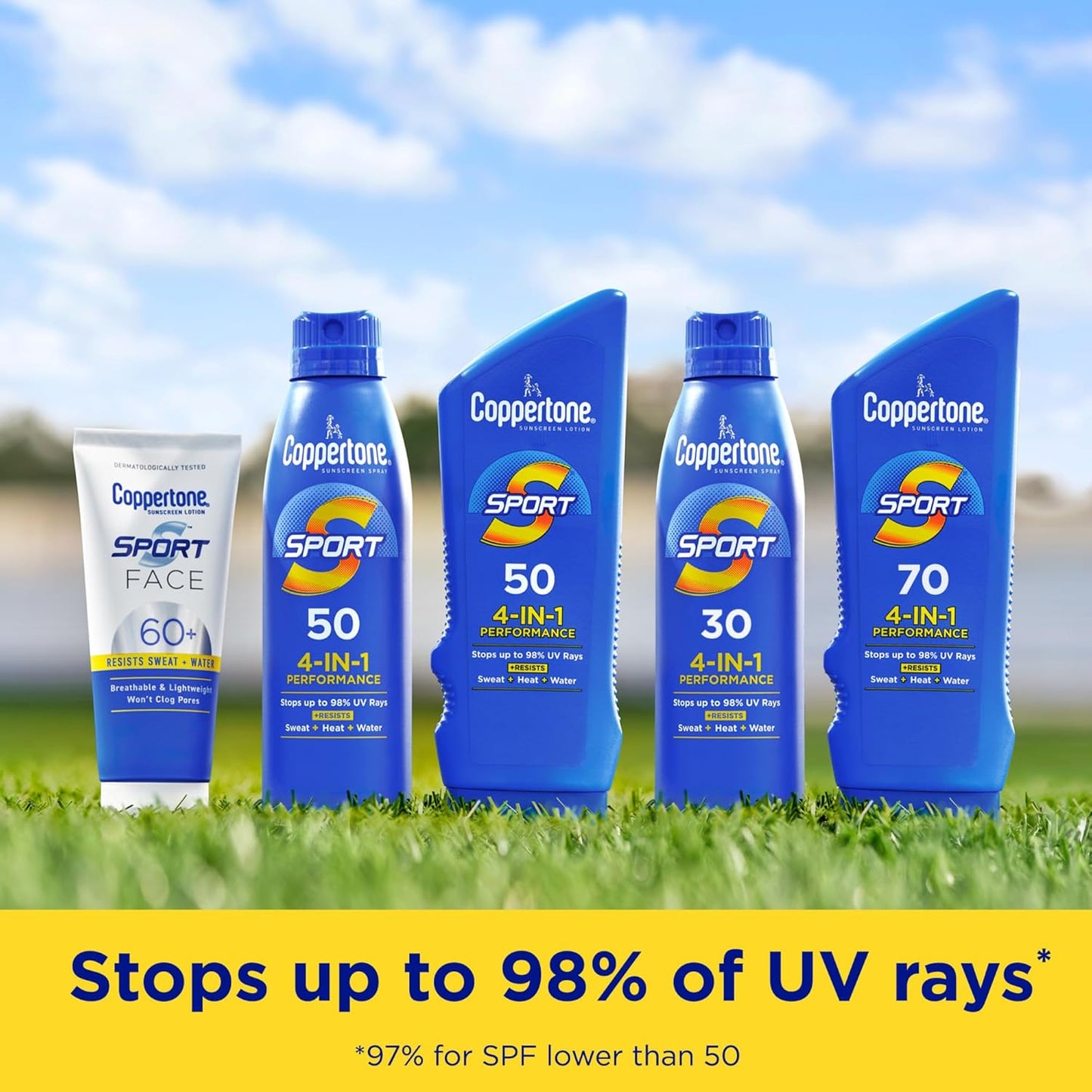 Coppertone Sport Sunscreen Lotion SPF 30 ,3 Fl Oz Bottle, Pack of 2