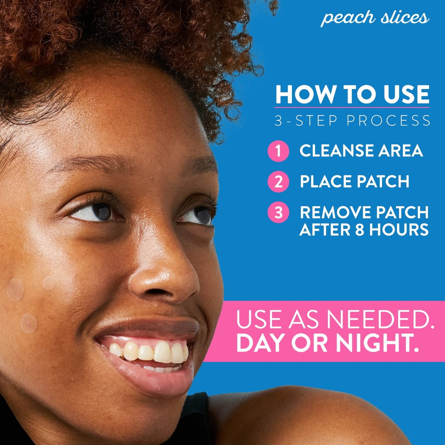 Peach Slices Acne Spot Dots Hydrocolloid Acne Patches For Zits, Blemishes 30 Count