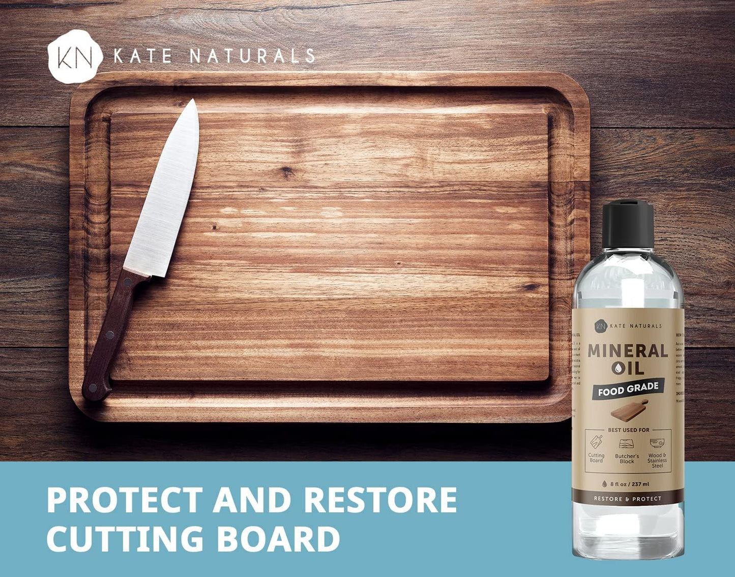 Kate Naturals Mineral Oil for Wood - 8oz