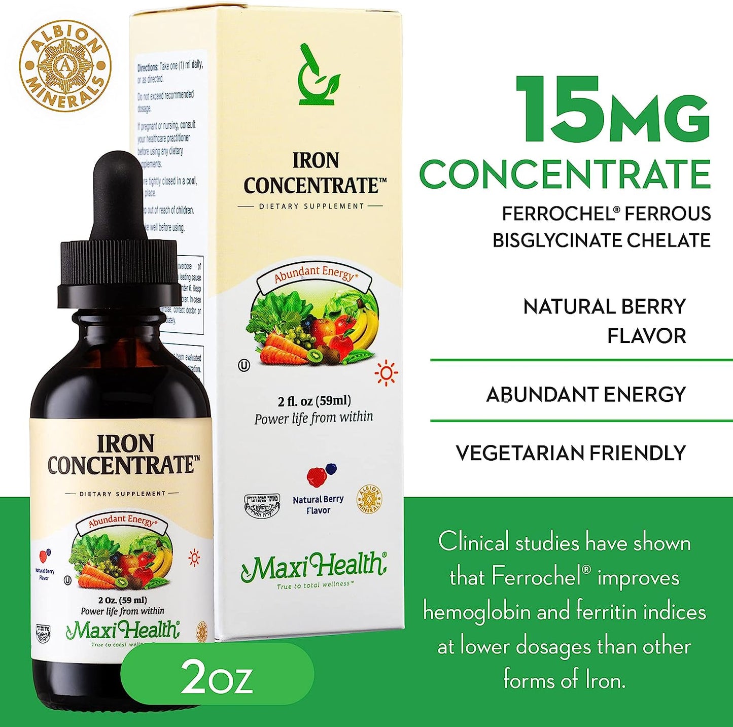 Maxi Health Iron Supplement 15mg Per ML