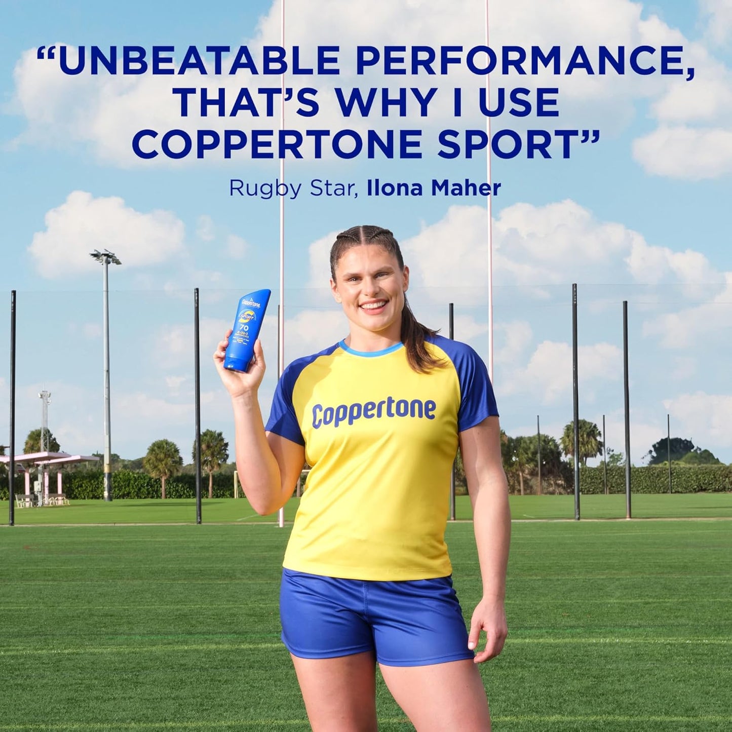 Coppertone SPORT SPF 70 Water Resistant Sunscreen Lotion,7 Fl Oz Bottle, Pack of 2