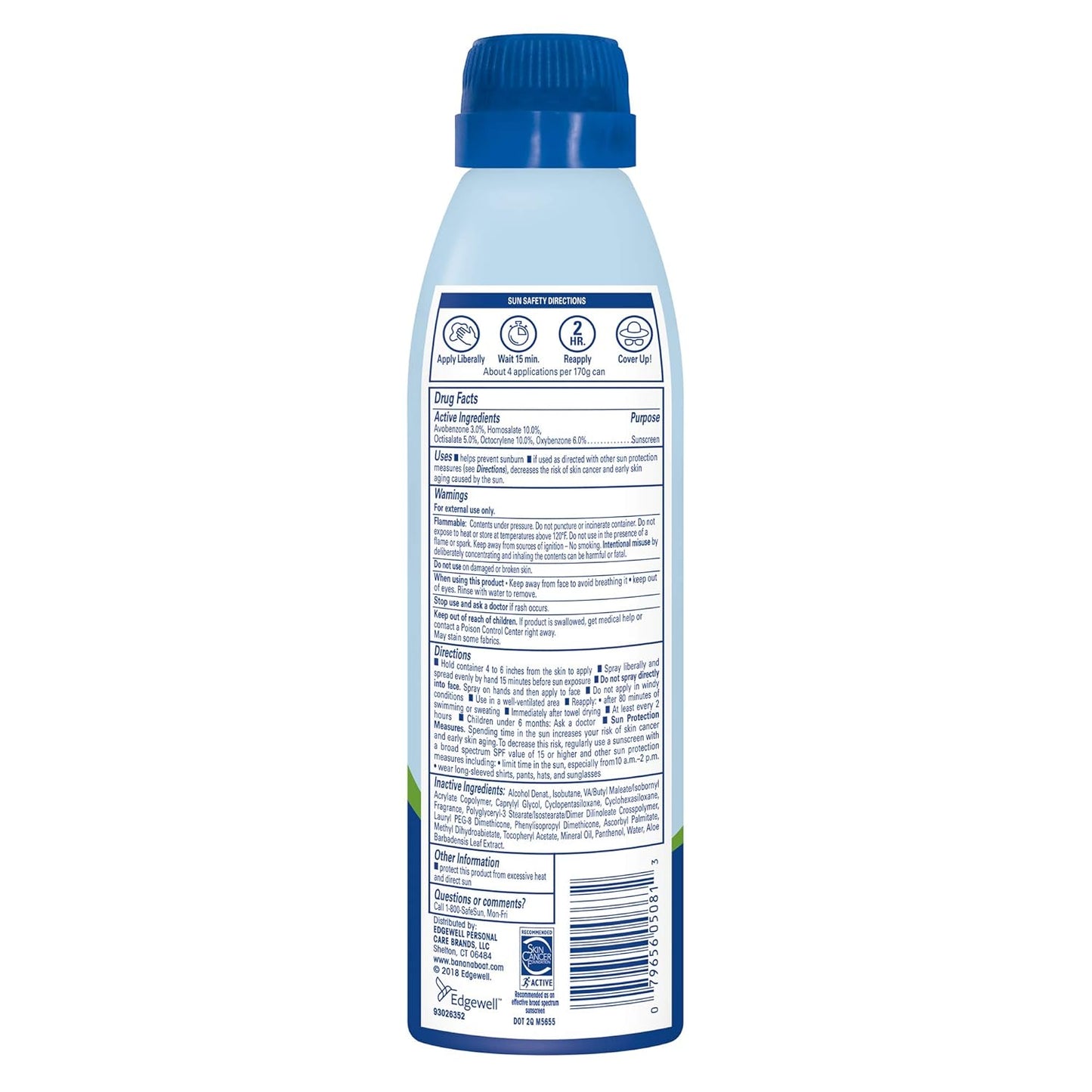 Banana Boat Ultra Defense Clear Sunscreen Spray SPF 100, 6oz
