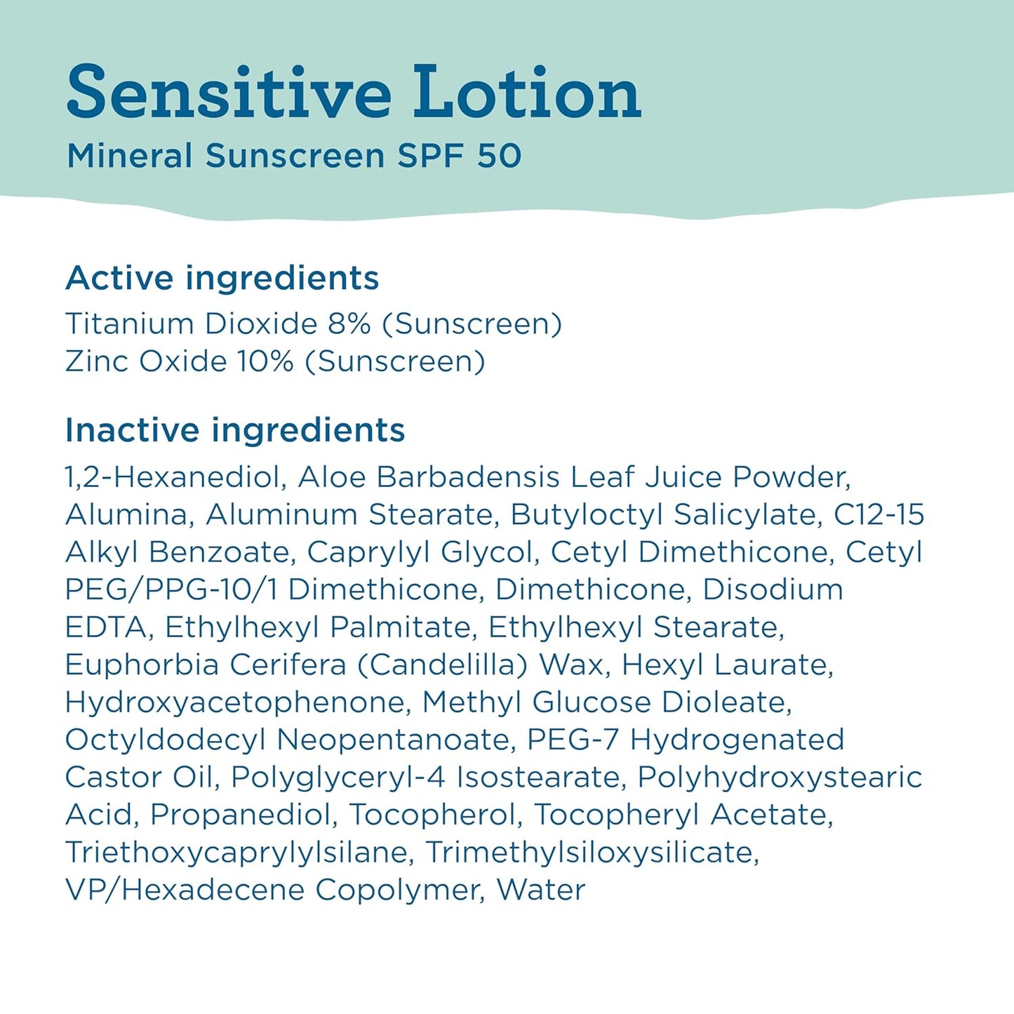Blue Lizard SENSITIVE Mineral Sunscreen with Zinc Oxide, SPF 50+ - 3 oz.