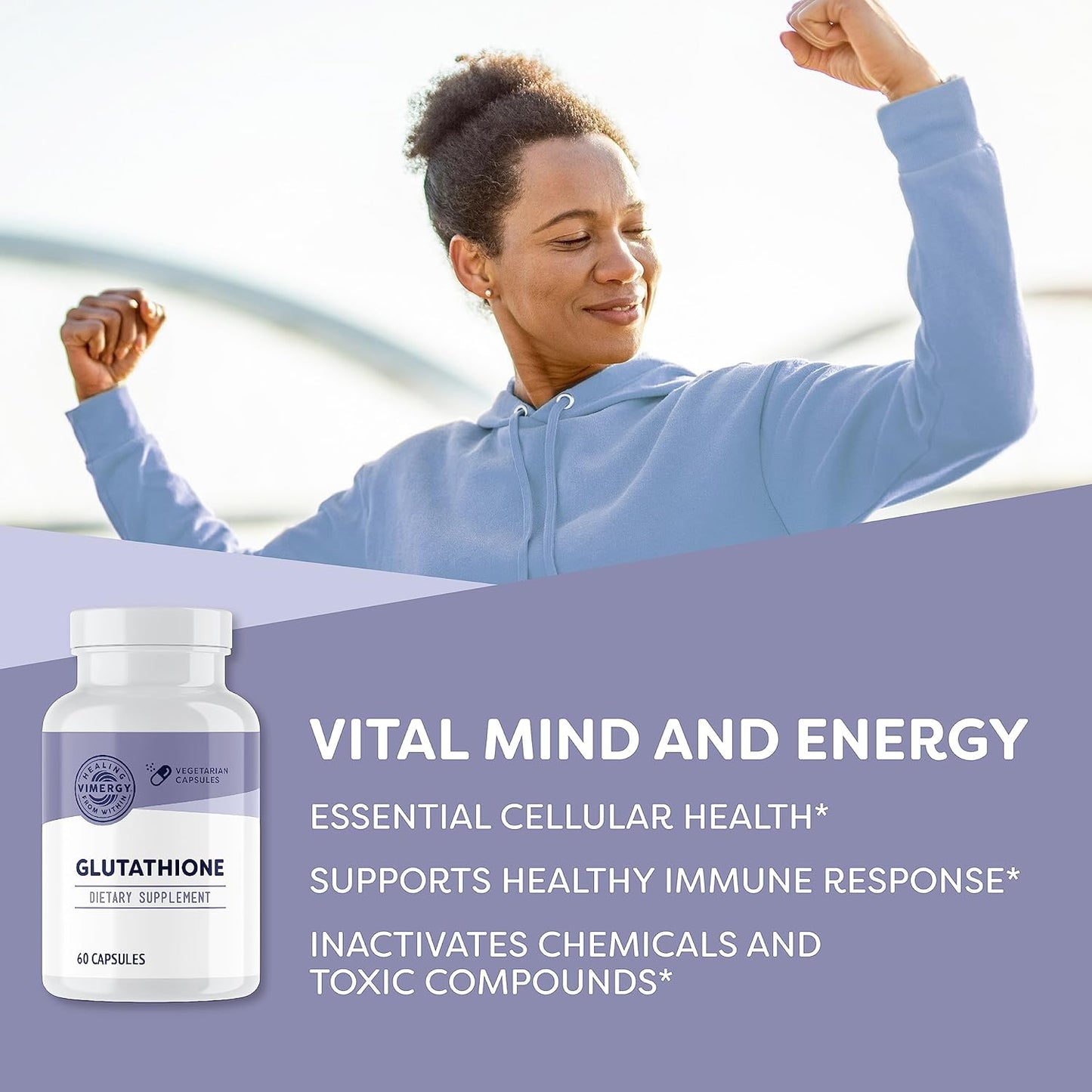 Vimergy Glutathione 60 Capsules Natural Immune Supporting,Supplement