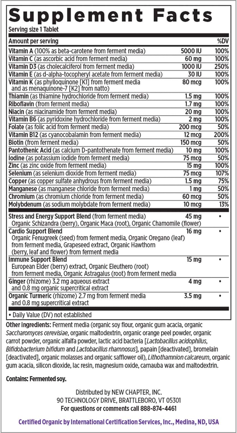 New Chapter Men's Multivitamin-Every Man's One Daily, Gentle on The Stomach - 96 ct