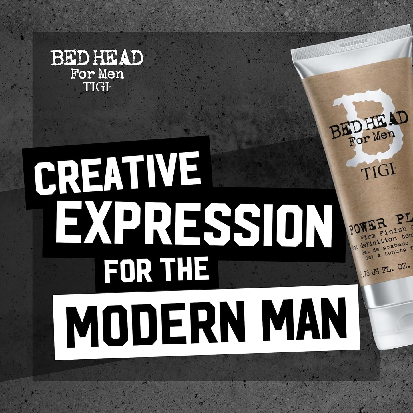 TIGI Bed Head Hair Gel for Men, Power Play 2-Pack –6.76 Oz Ea