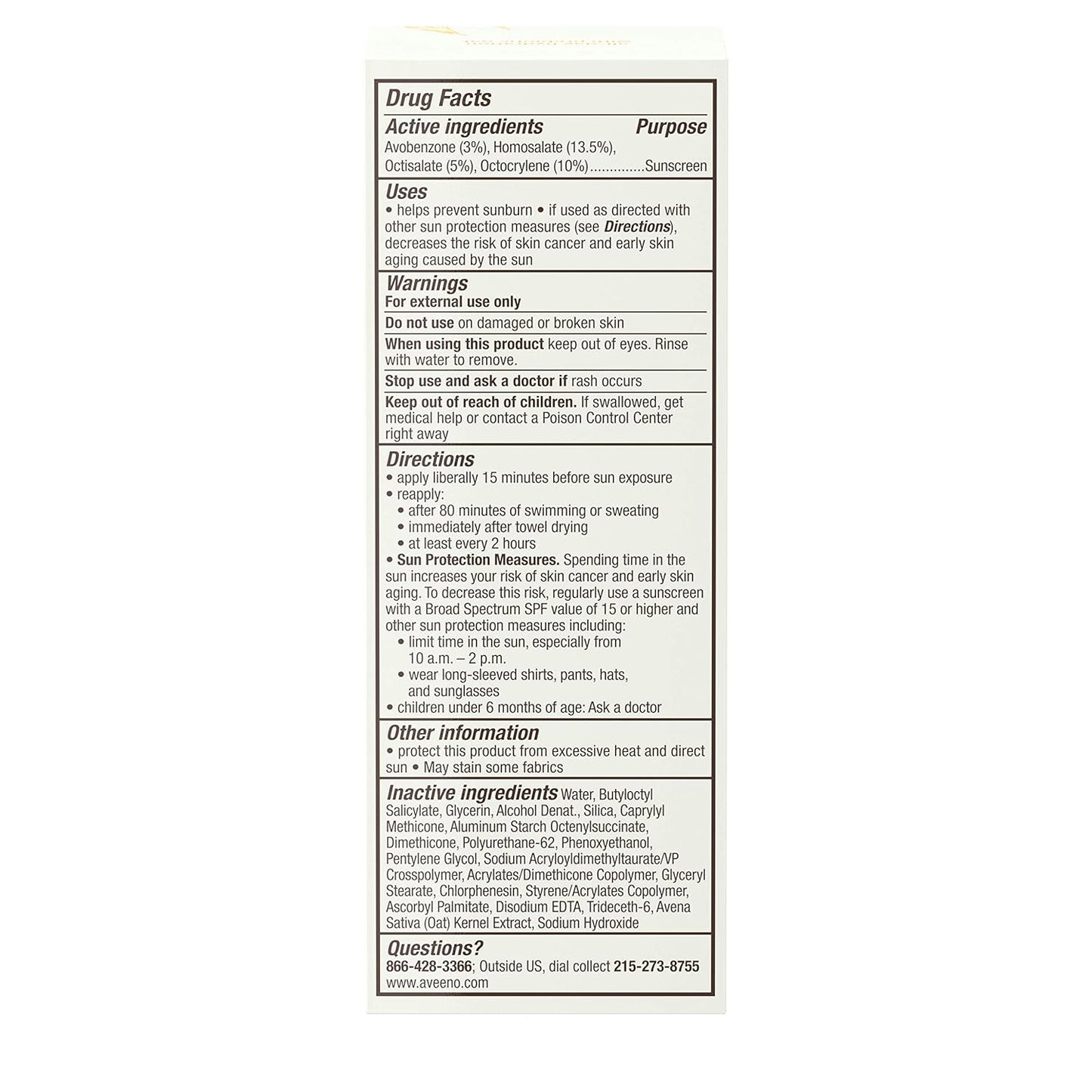 Aveeno Protect + Hydrate Face Sunscreen, SPF 60 - 2 fl oz