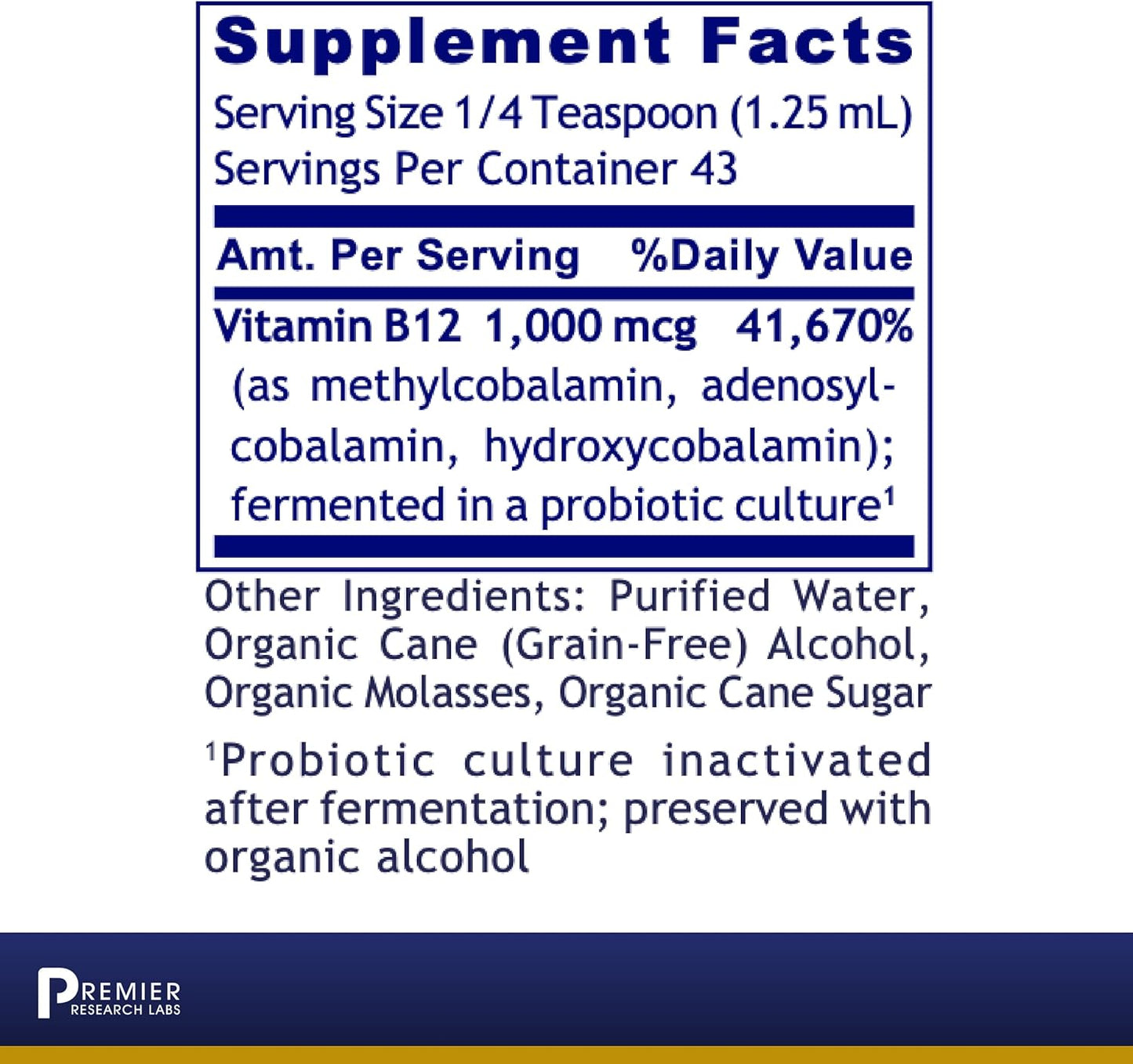 Premier Research Labs B12-ND - High-Potency - 2 fl oz