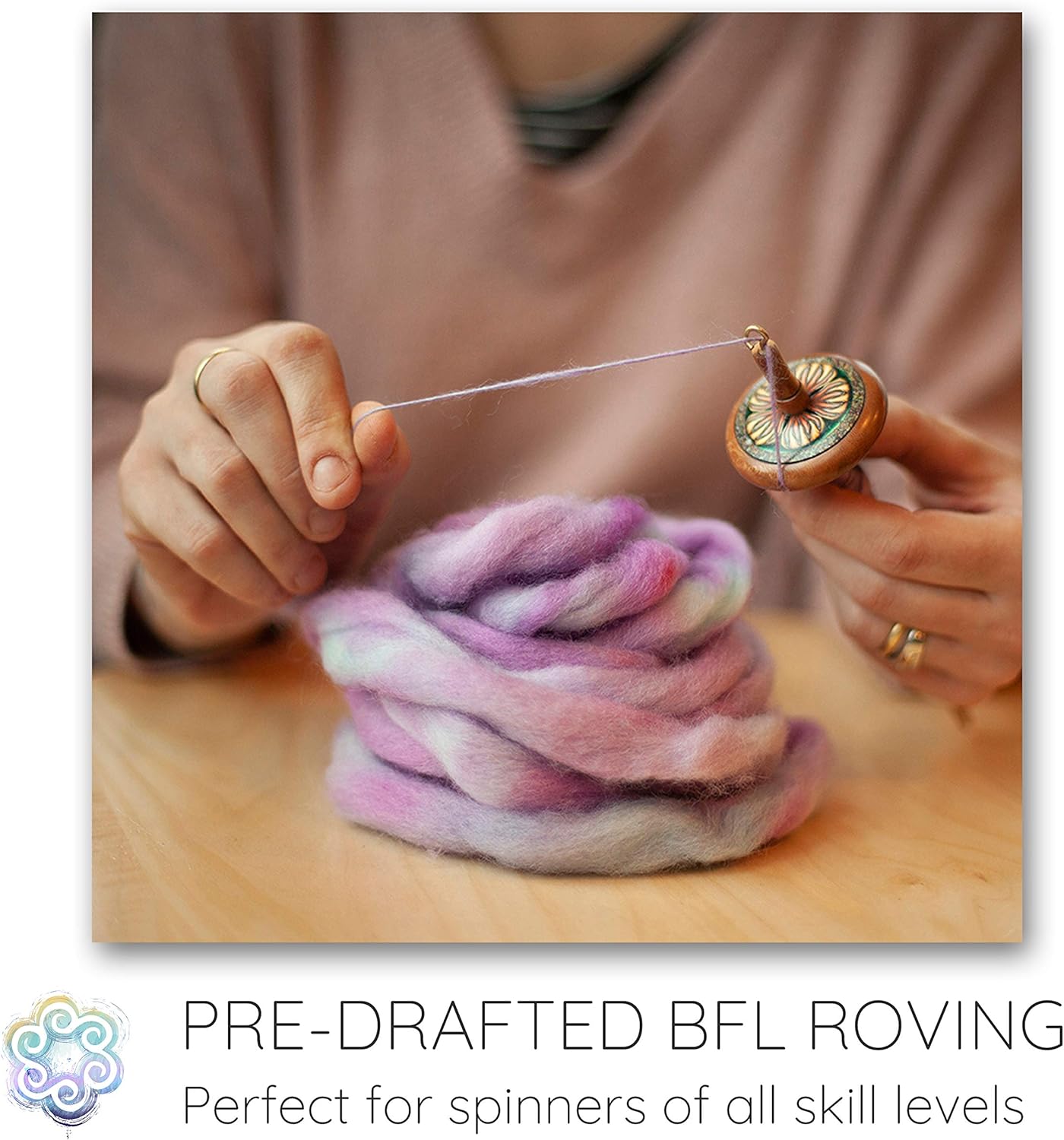 Wool Roving Hand Dyed. Super Soft BFL Combed Top