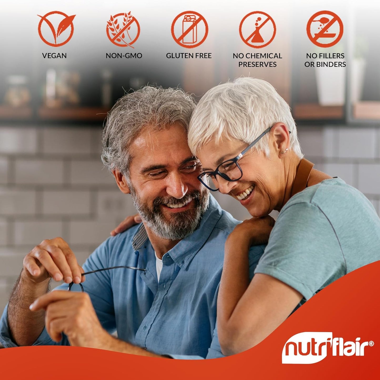 NutriFlair Vitamins D3 (5000iu/125mcg) + K2 (as Mk7) 90 Capsules