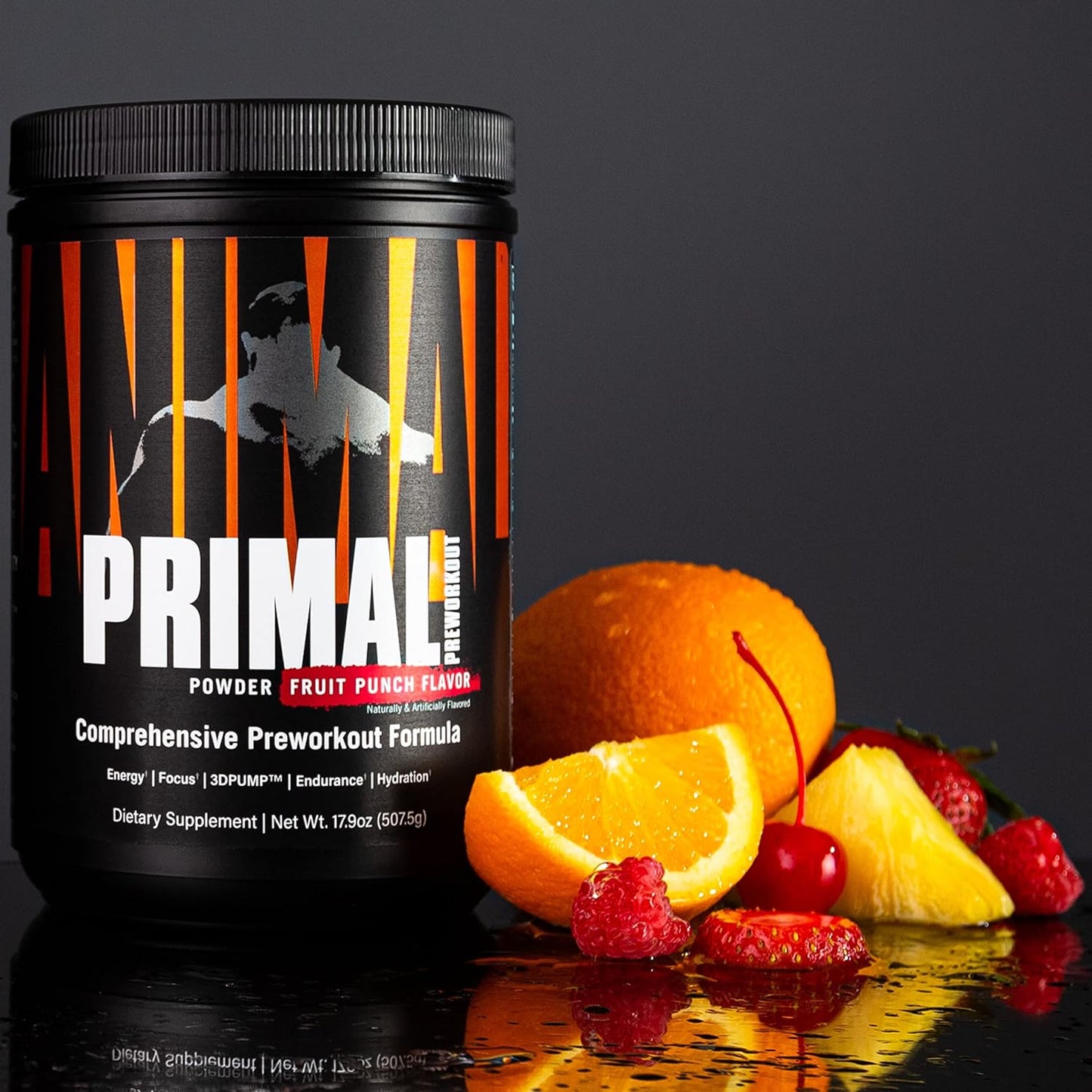 Animal Primal Muscle Hydration + Preworkout Powder– Fruit Punch Flavor, 17.9 oz