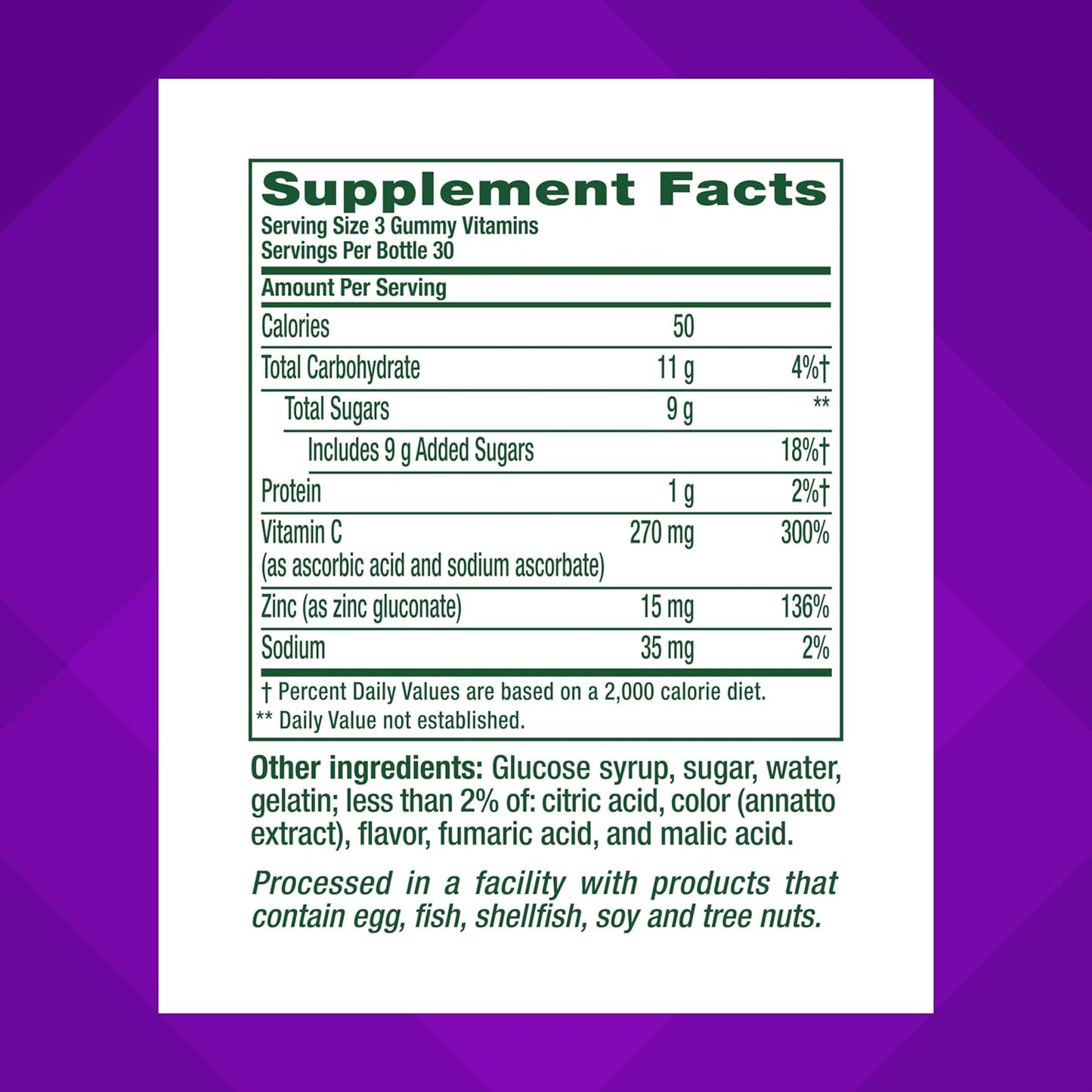 Vitafusion Power Zinc Gummy Vitamins, Strawberry Tangerine Flavored 90 Count