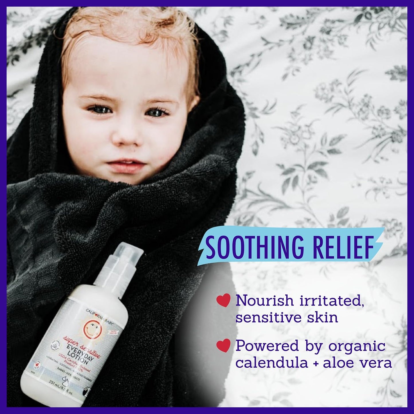 California Baby Super Sensitive Unscented Lotion 100% Plant-Based Moisturizer 8.5 oz