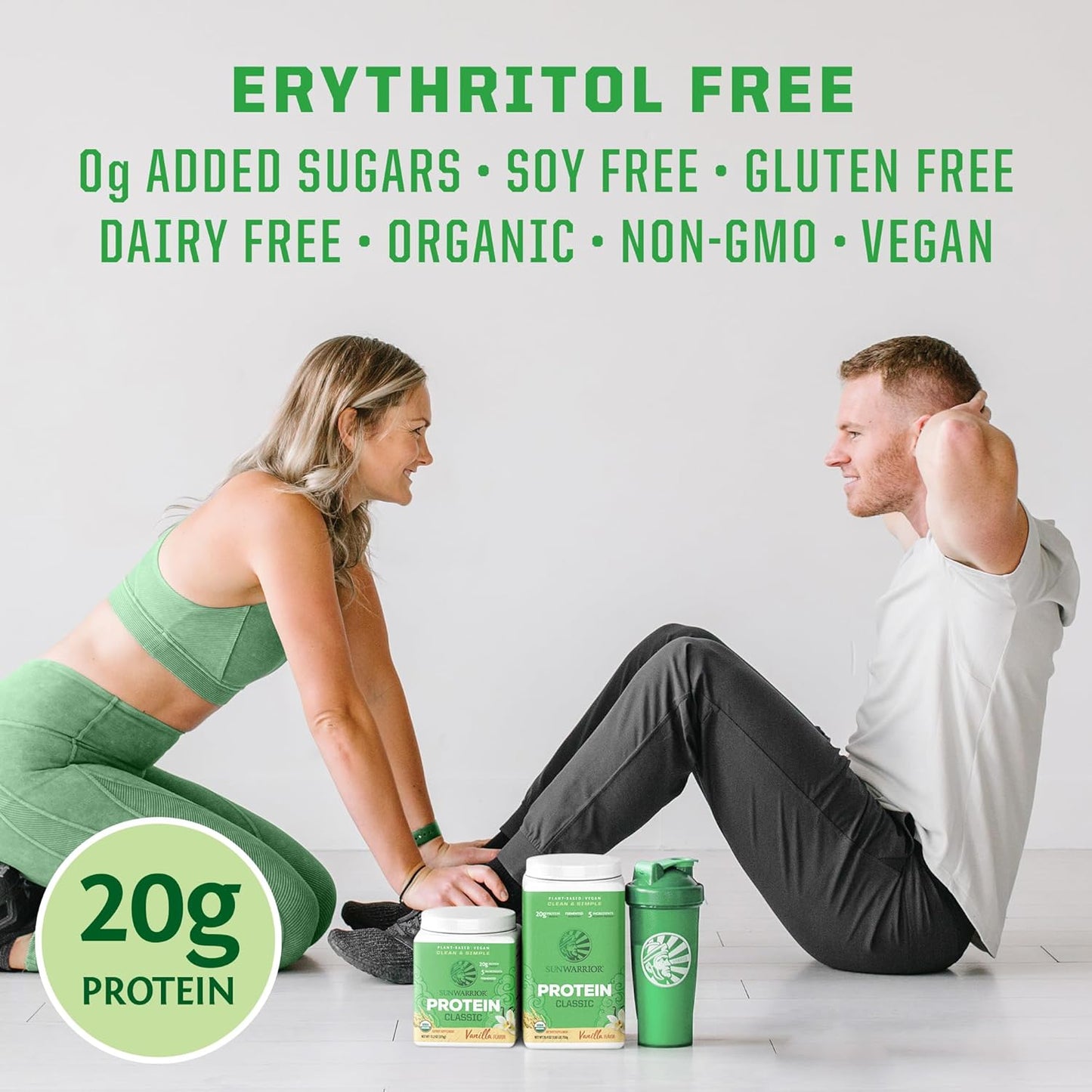 SUNWARRIOR Organic Classic Vanilla Protein - 13.2 oz