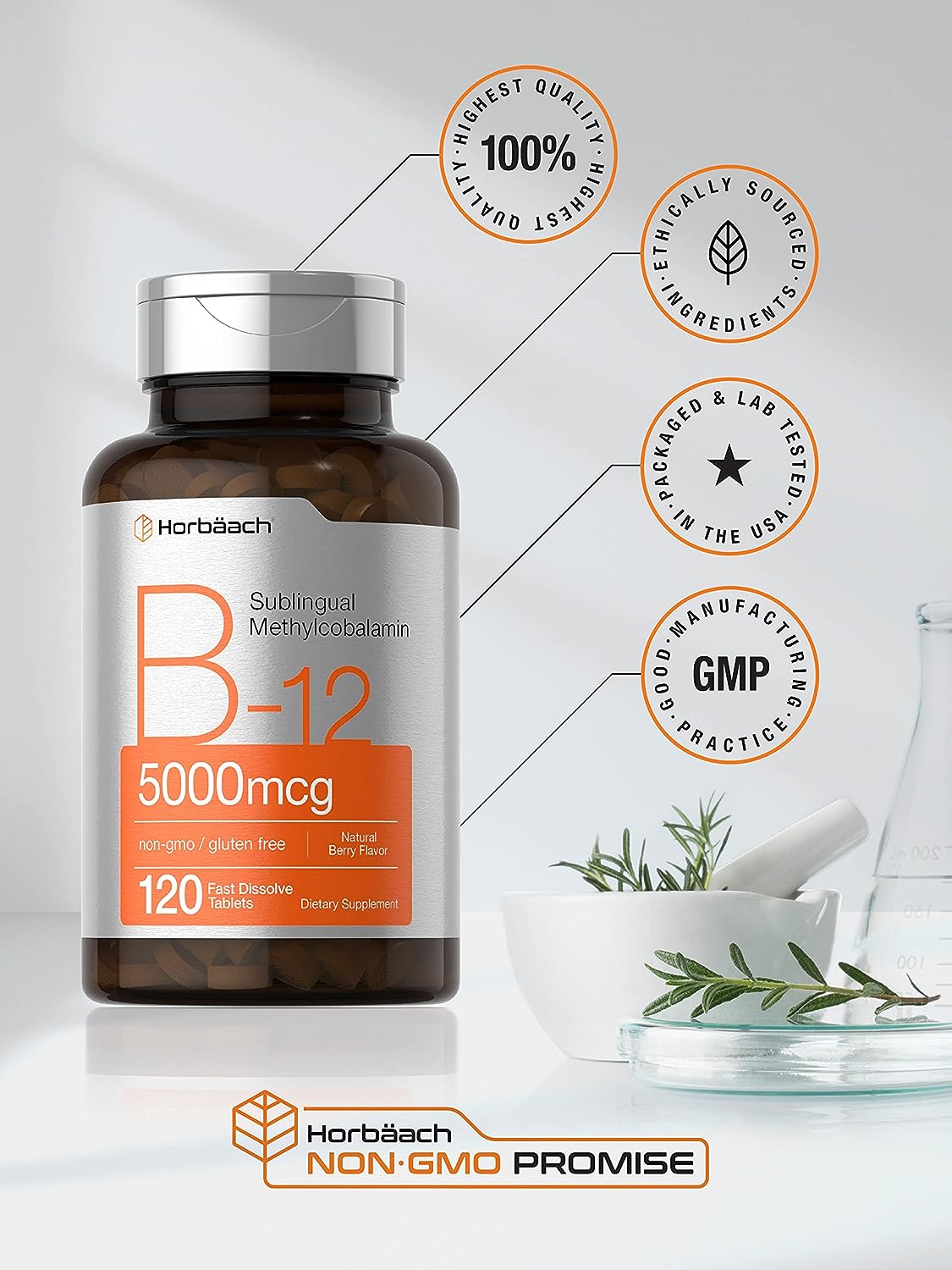 B12 Sublingual Methylcobalamin 120 Fast Dissolve Tablets