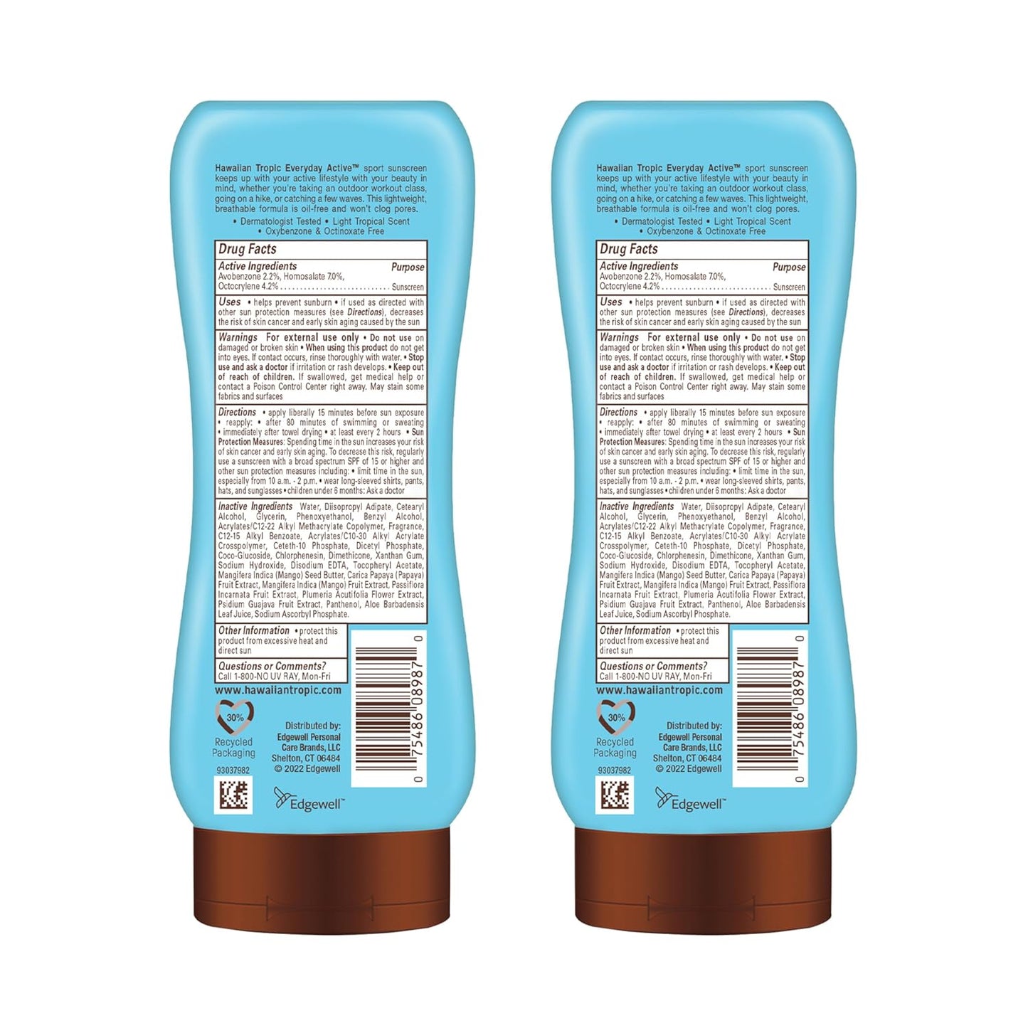 Hawaiian Tropic Everyday Active Lotion Sunscreen SPF 30, 8oz