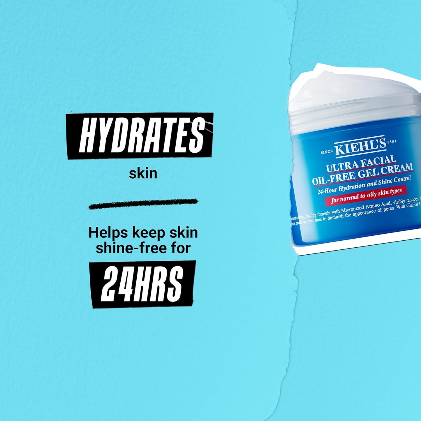 Kiehl's Ultra Facial Oil-Free Moisturizer, Shine-Reducing Gel Cream 26 grams