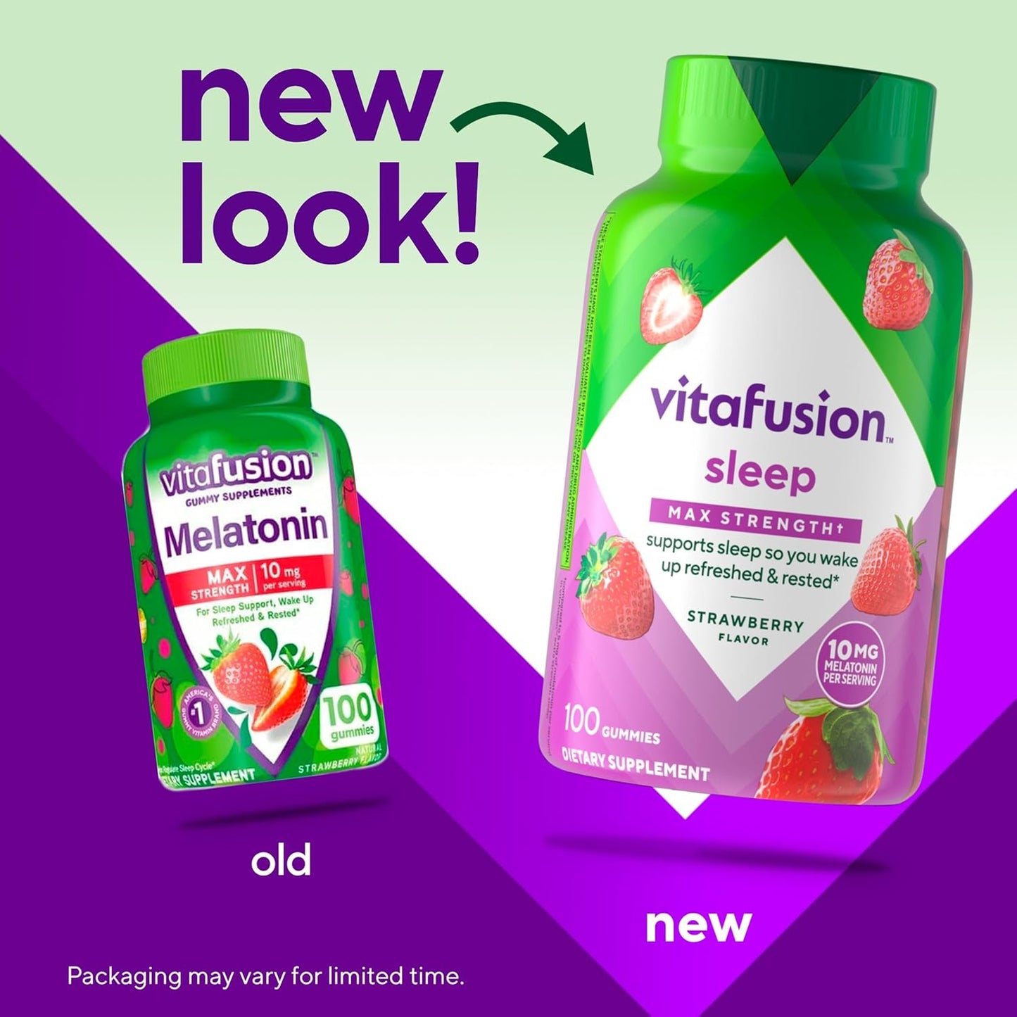 vitafusion Max Strength 10 mg Melatonin Gummies - 100 Count