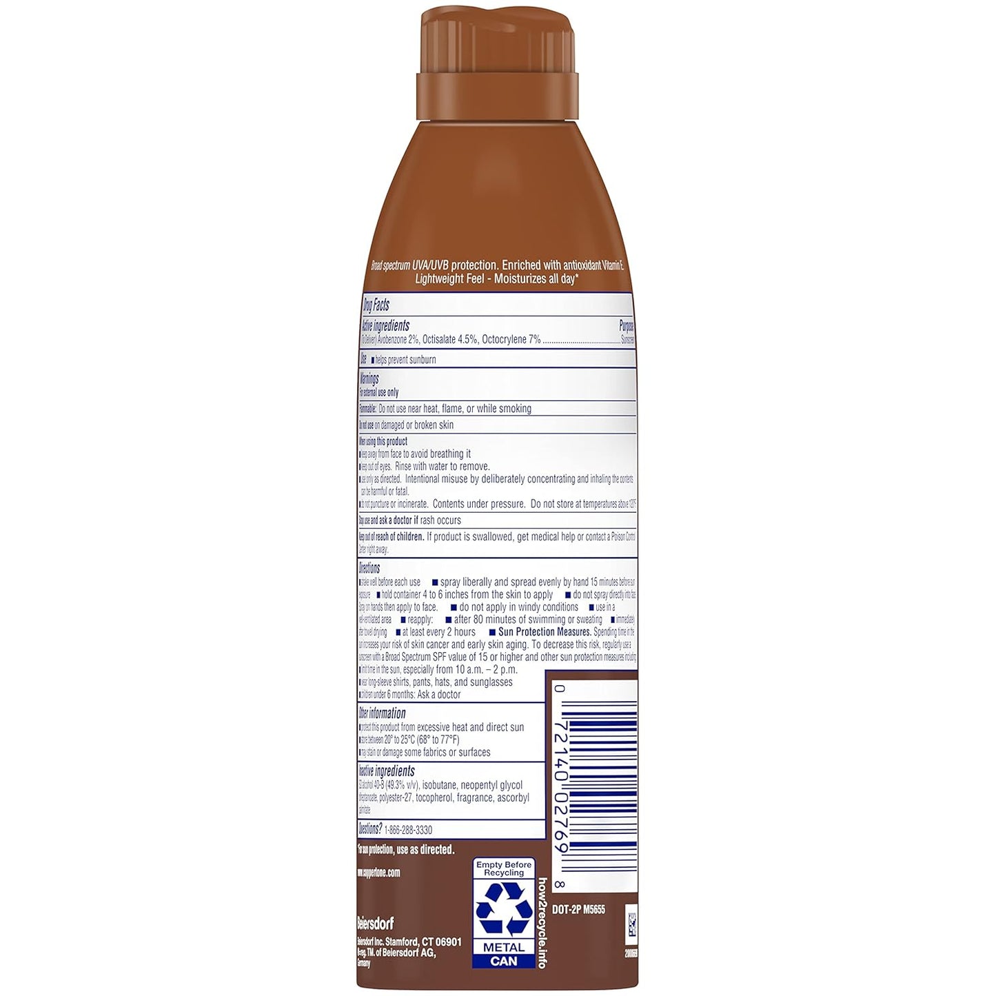 Coppertone Tanning Sunscreen Spray with Broad Spectrum SPF 15,5.5 Oz, Pack of 3