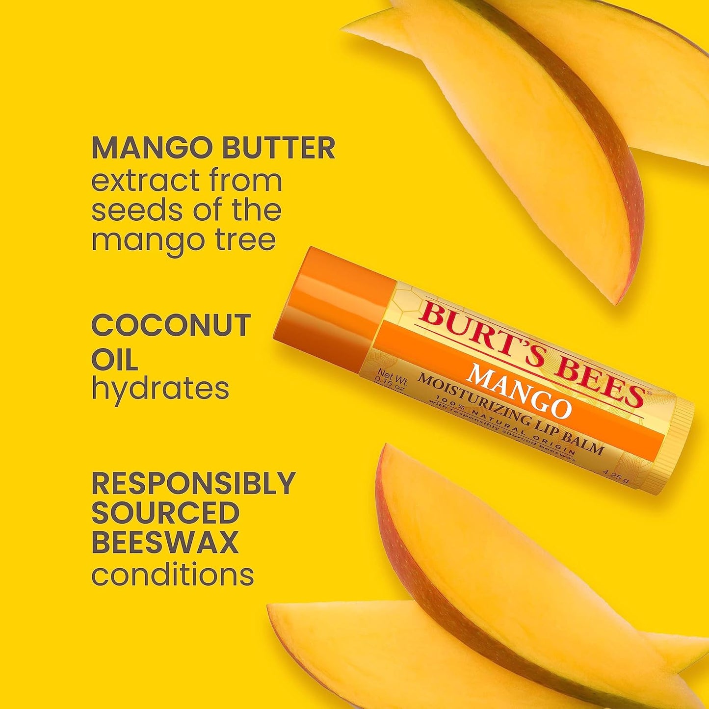 Burt's Bees Lip Balm - 4 Tubes, 0.15 oz.