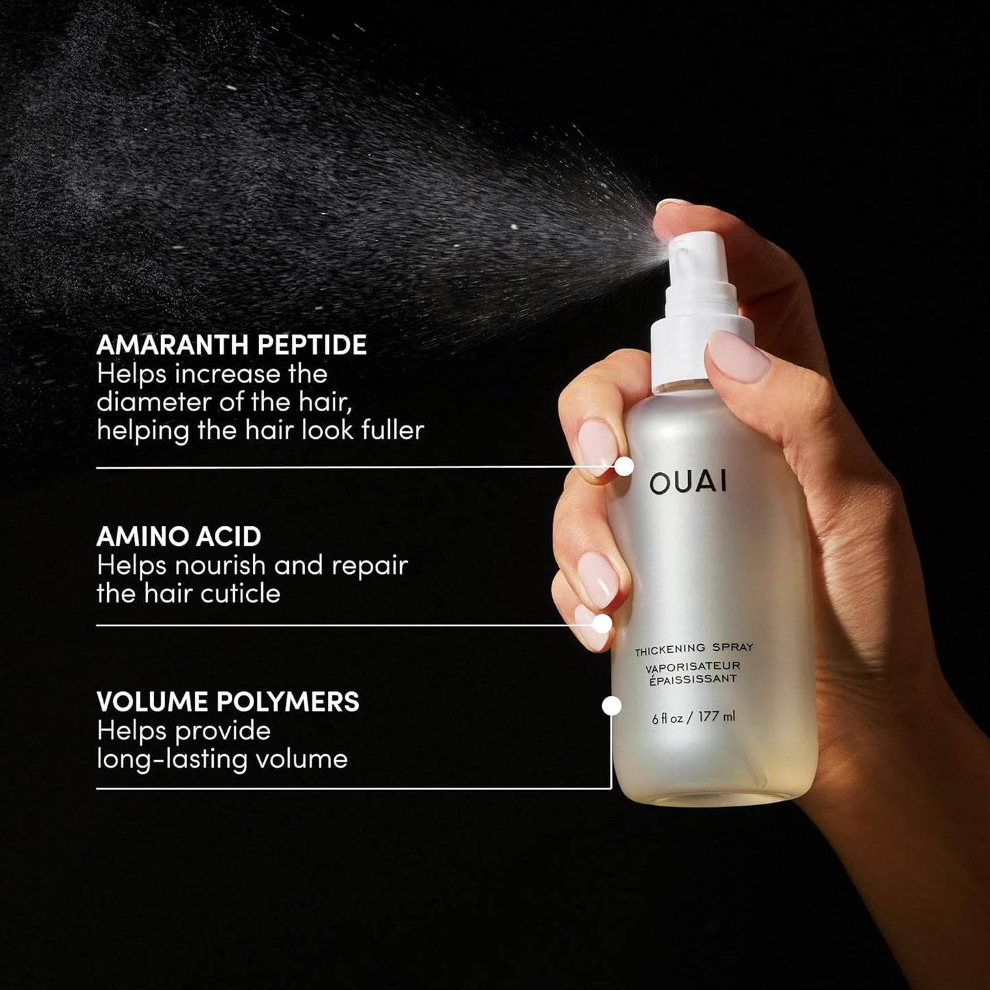 OUAI Hair Thickening Spray - 6 Fl Oz
