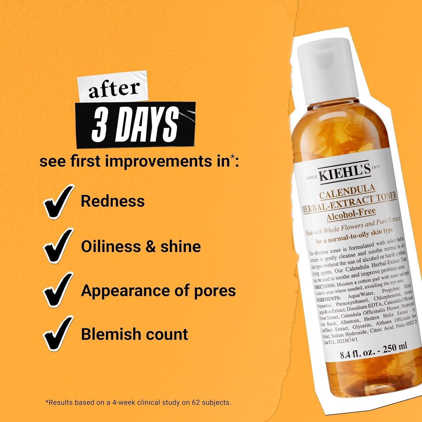 Kiehl's Calendula Herbal Extract Alcohol-Free Toner,4.2 fl oz