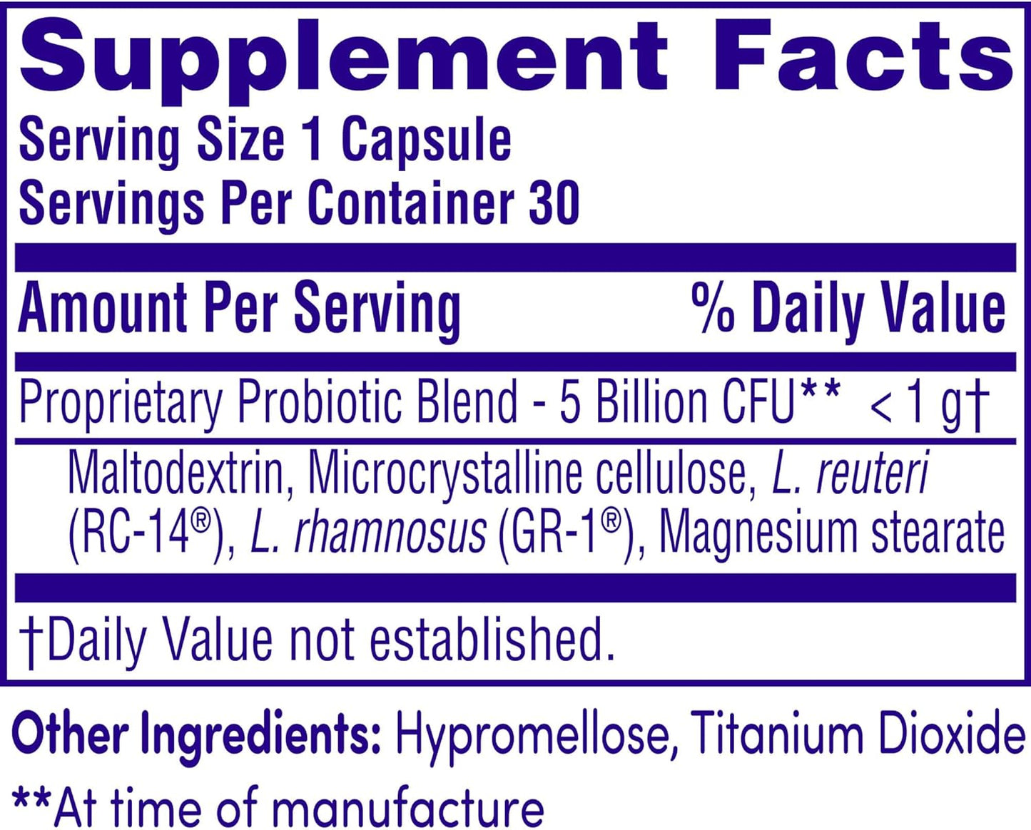 RepHresh Pro-B Probiotic Supplement for Women, 30 Oral Capsules