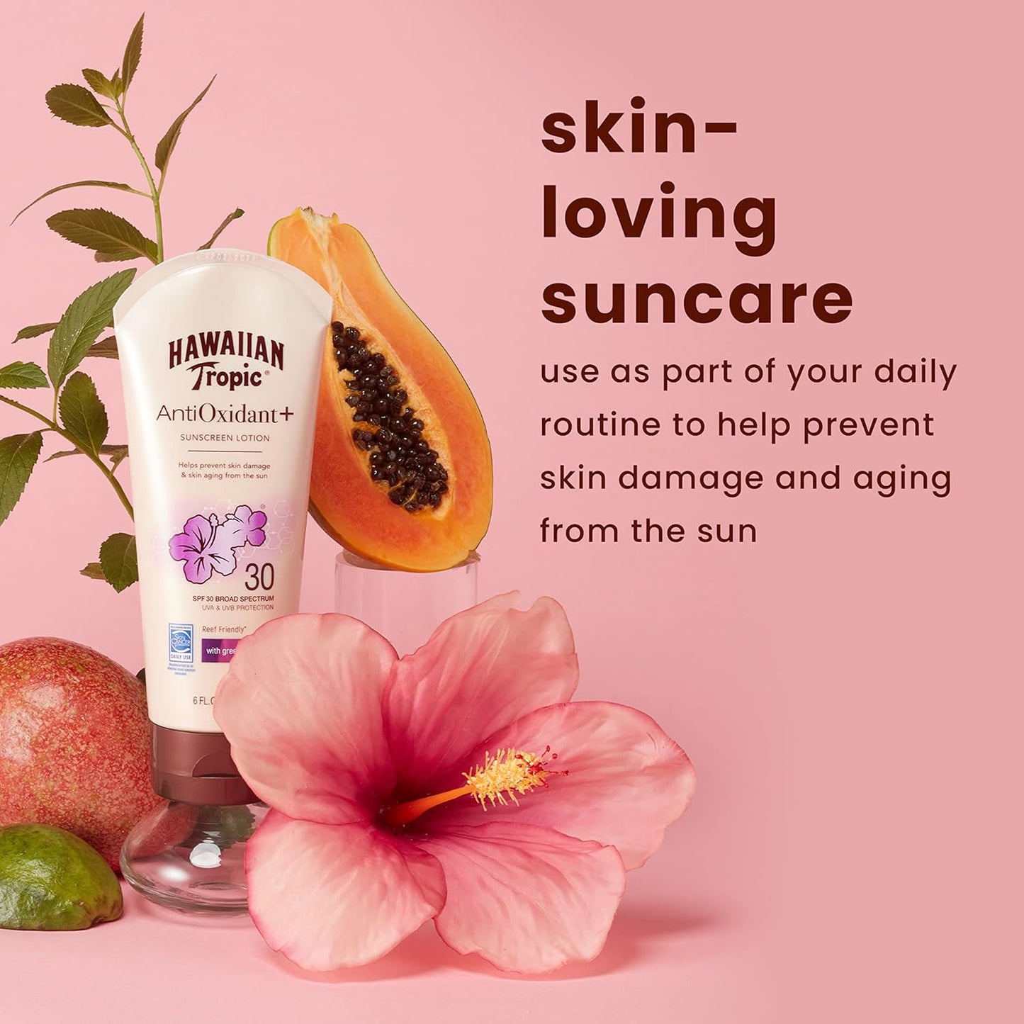 Hawaiian Tropic Skin Defense Sunscreen Lotion SPF 30, 6oz