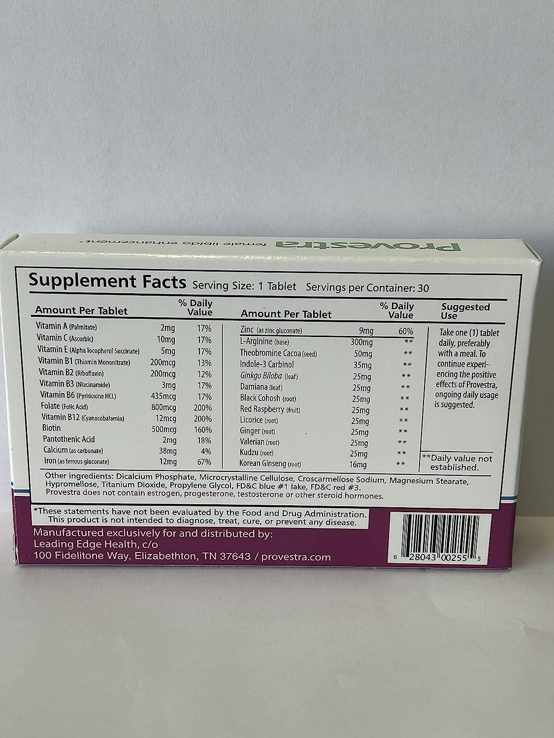 Provestra Daily Female Supplement for Increased Libido and Sex Drive, 30 Count