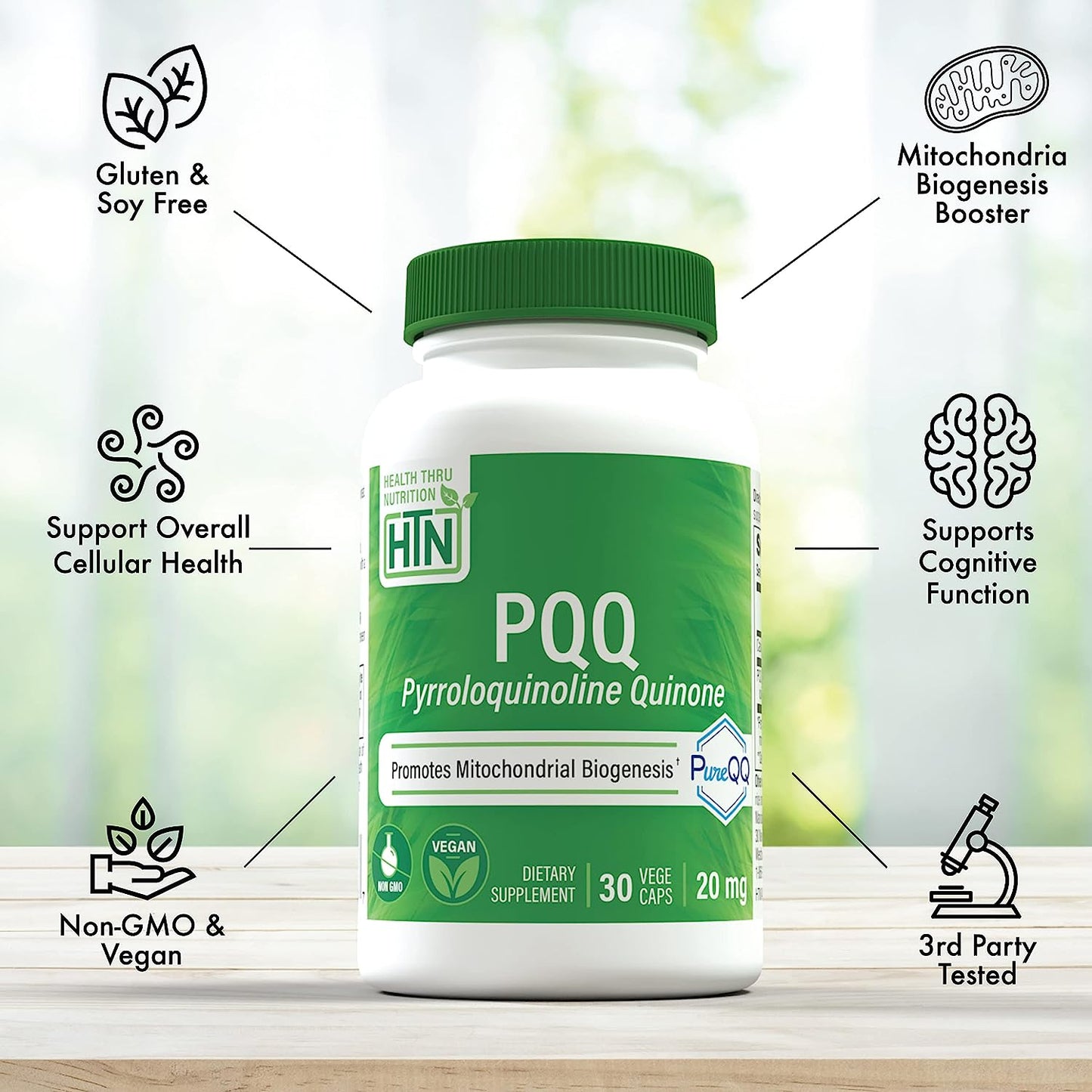 PQQ 20mg (Pyrroloquinoline Quinone) 30 vegecaps
