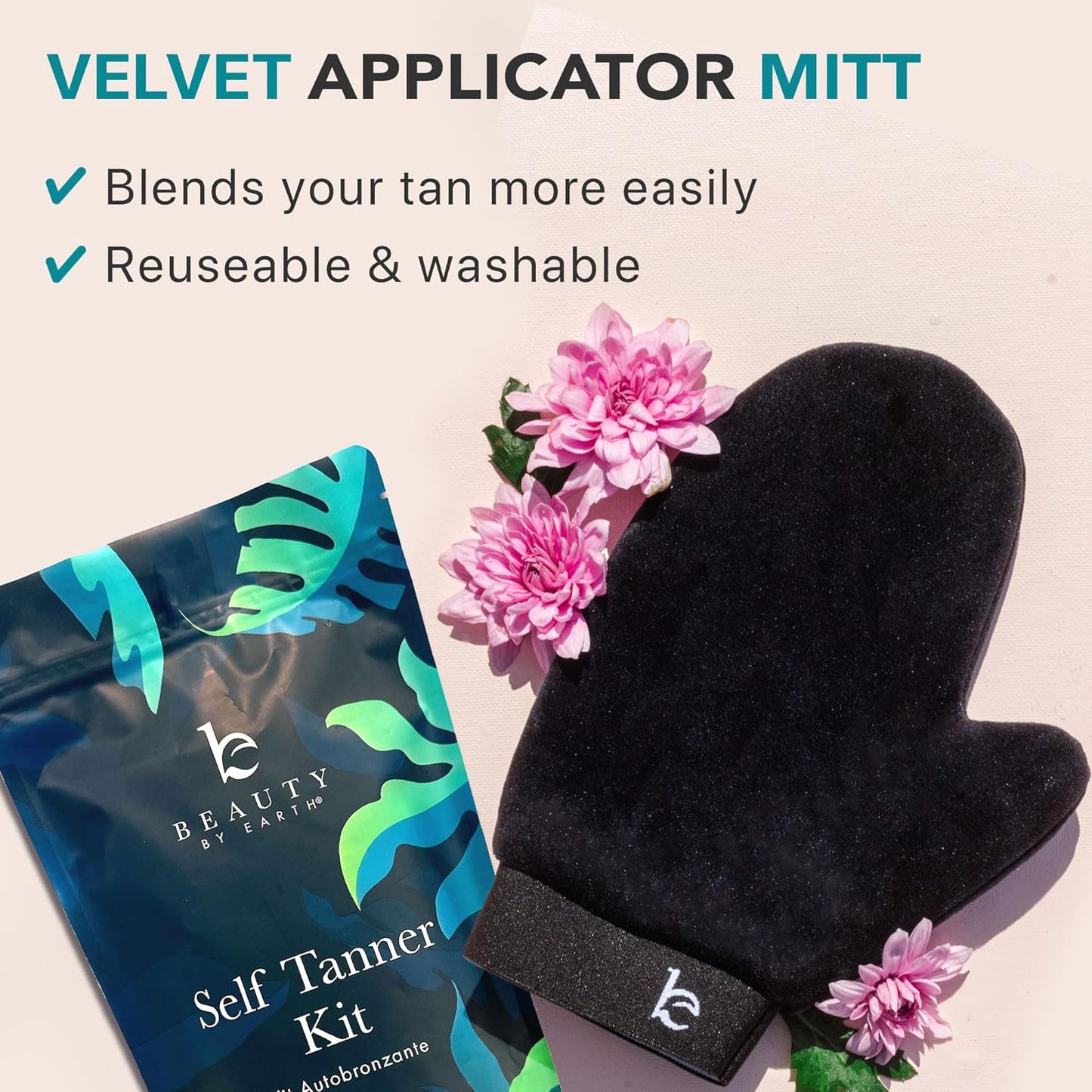 Beauty By Earth Self Tanner Tanning Mousse Kit 3.3 fl oz