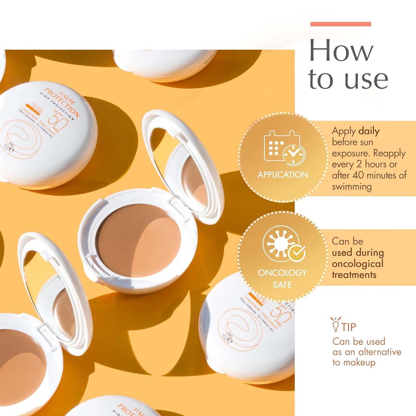 Avène High Protection Tinted Compact, Mineral Sunscreen -0.3 ounce