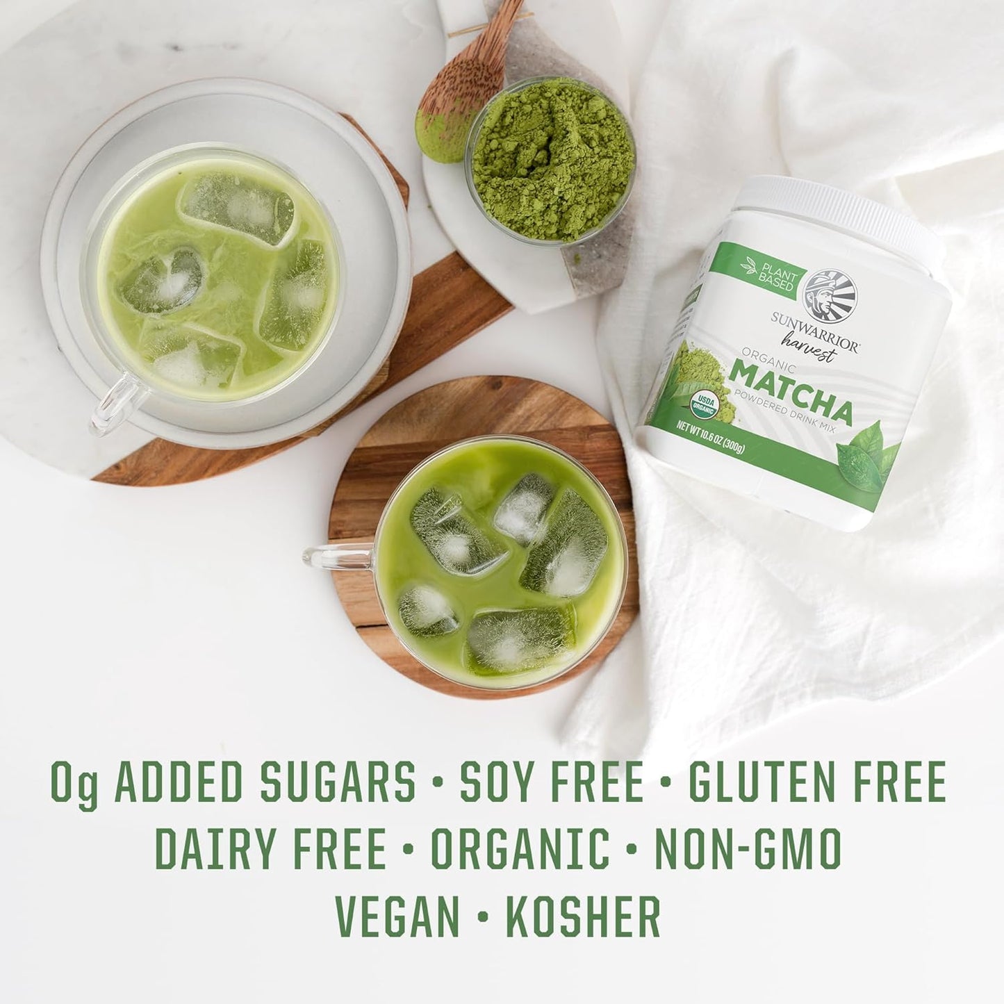 Sunwarrior Organic Matcha Green Tea Powder - 10.6 oz