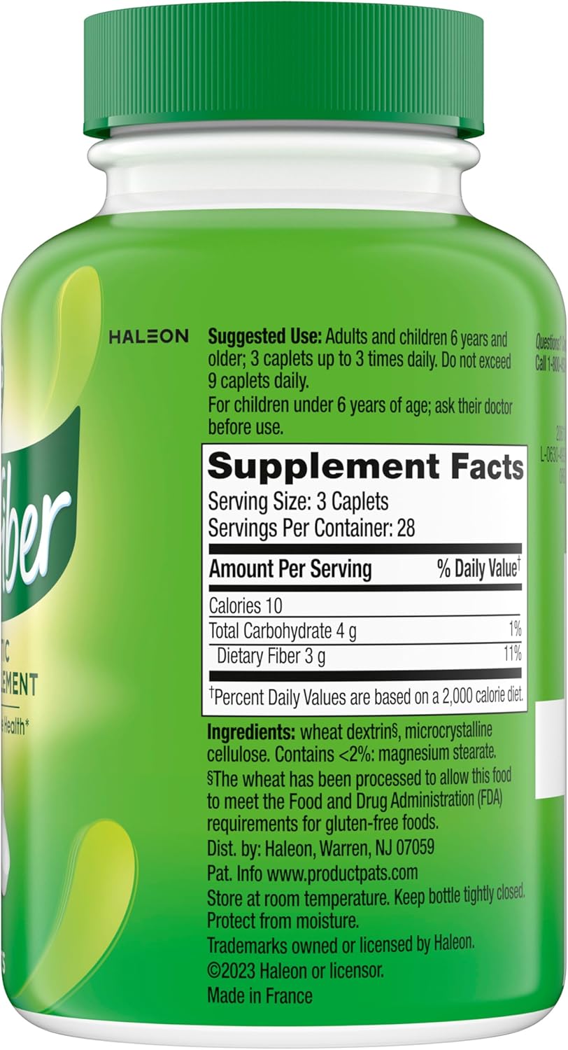 Benefiber Prebiotic Fiber Supplement Caplets - 84 Count