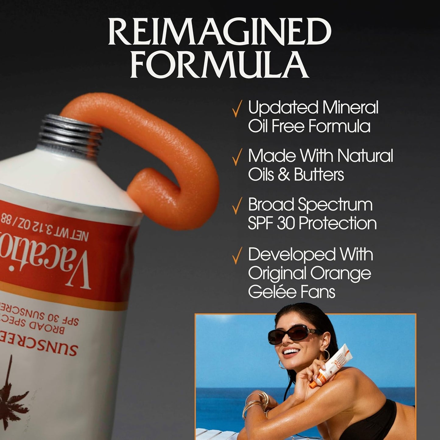 Vacation Orange Gelée SPF 30 Gel & Tube Key Bundle ,3.12 Oz.