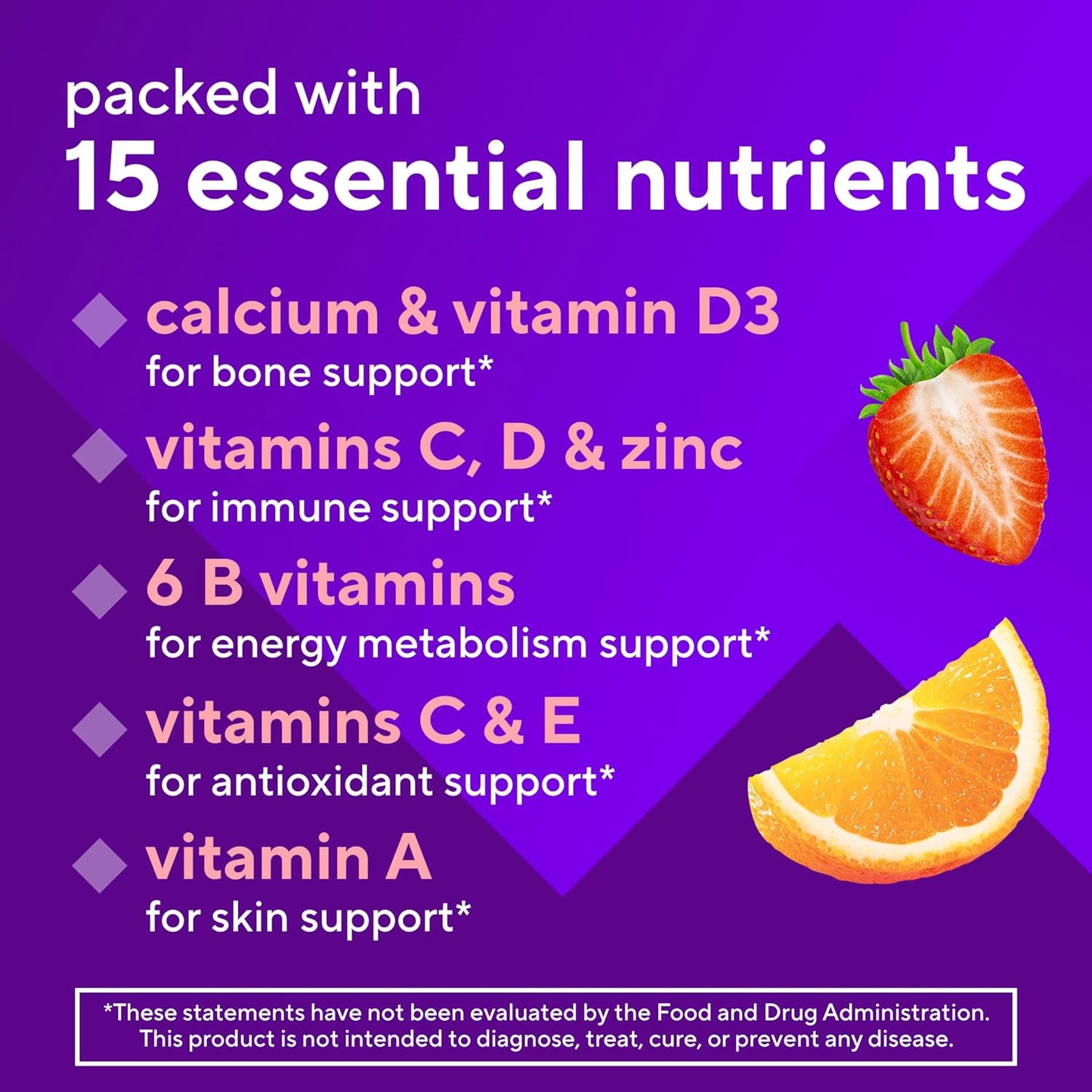 Vitafusion GLP-1 Support Multivitamin,Citrus Berry Flavor, 90 Count