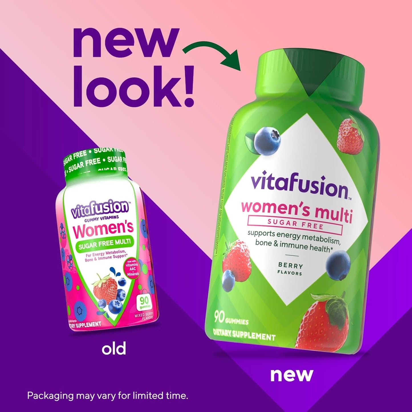 Vitafusion Women’s Sugar Free Daily Multivitamin Supplement,90 Count