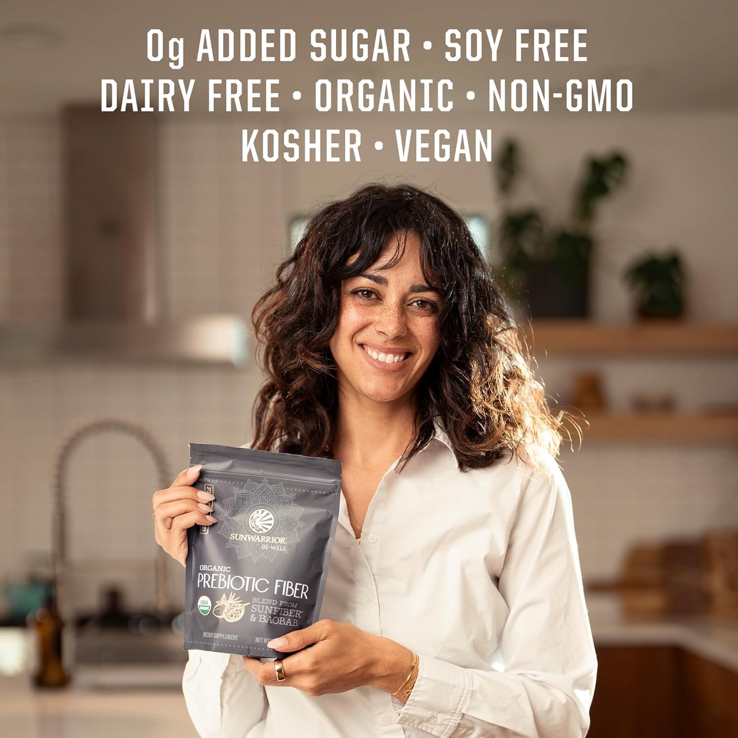 Sunwarrior Fiber Supplement Prebiotic Organic - 8oz Pouch