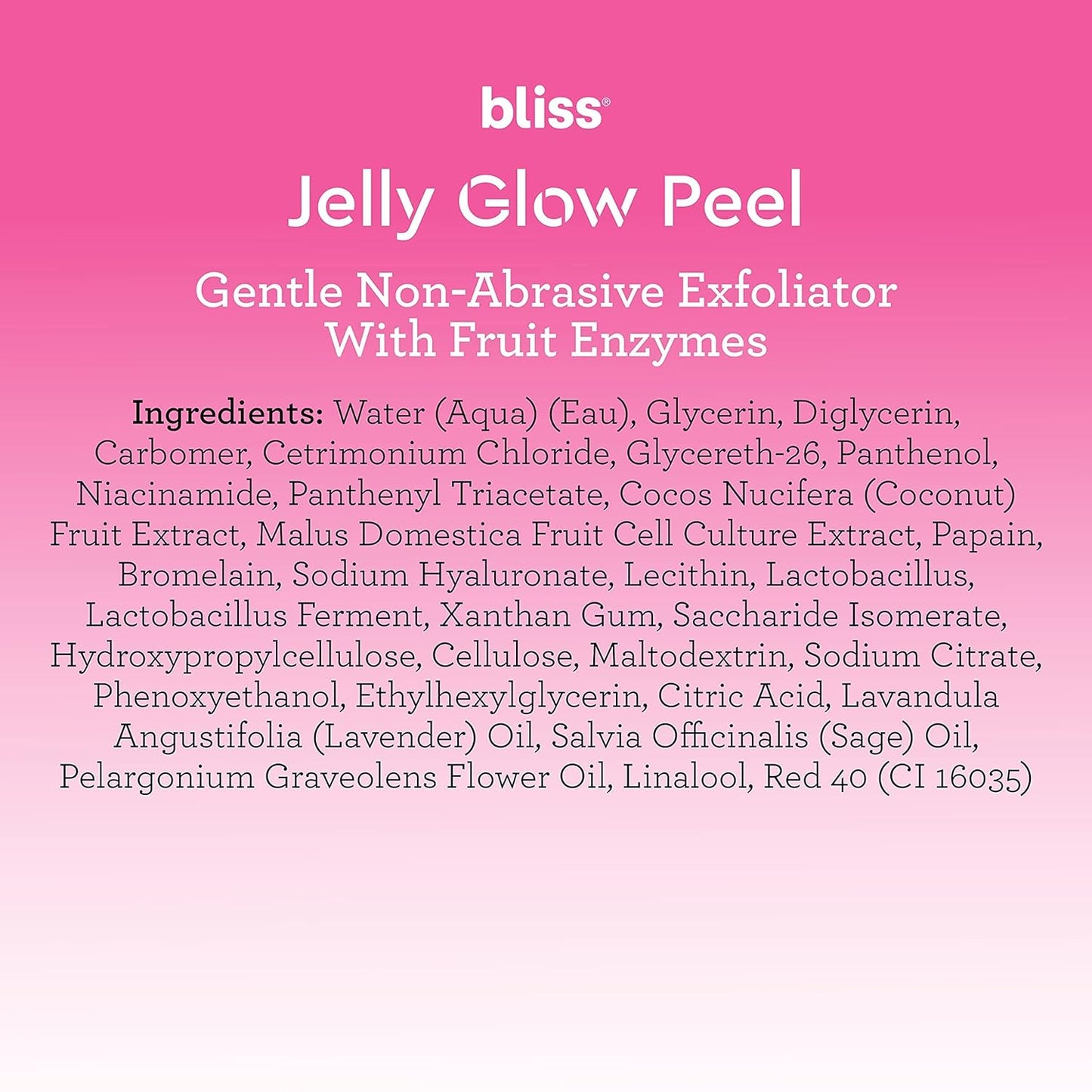 Bliss Jelly Glow Peel™ Gentle Non-Abrasive and Exfoliator With Fruit Enzymes
