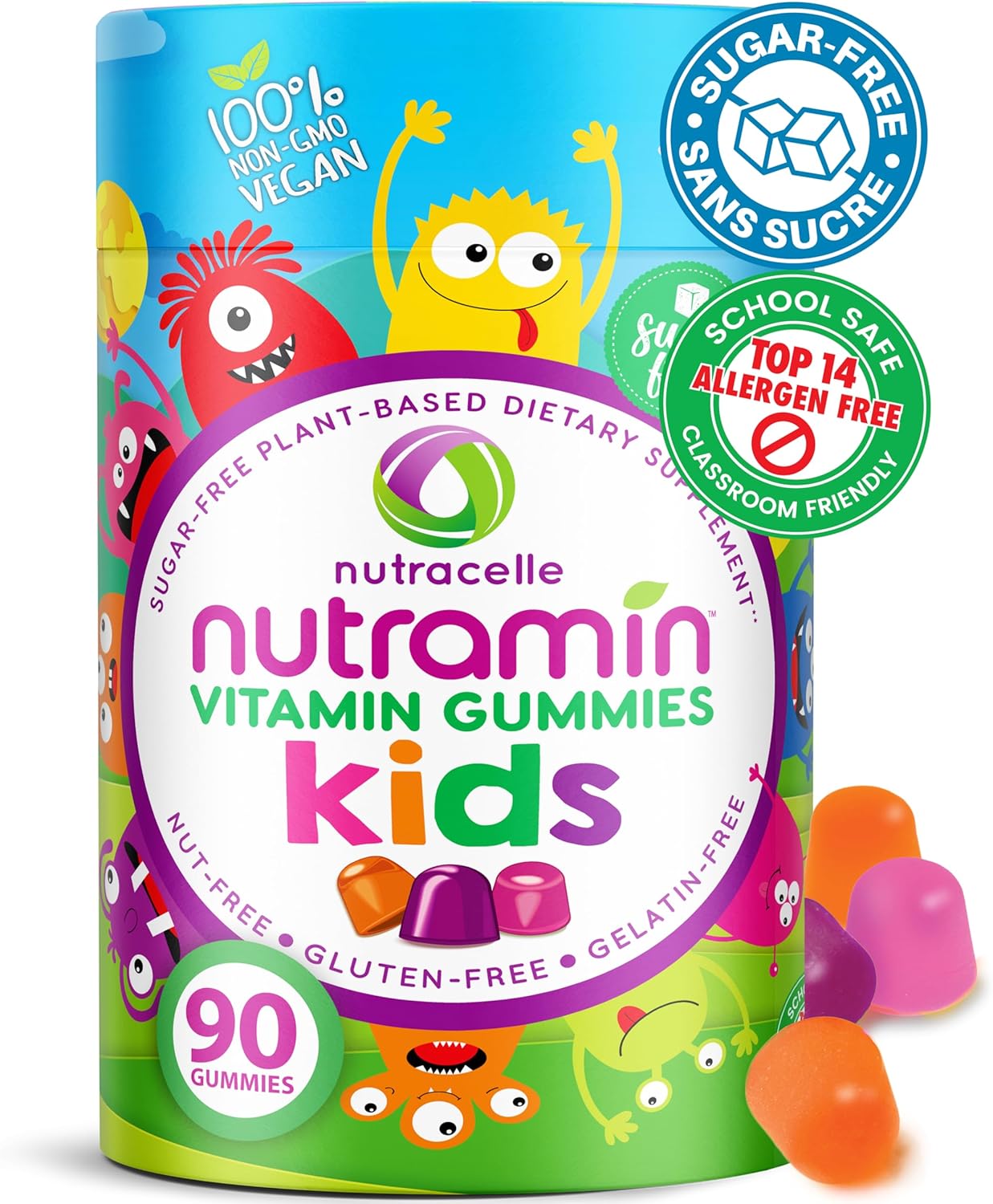 Nutracelle NUTRAMIN Sugar-Free Multivitamins for Kids - 90 Count
