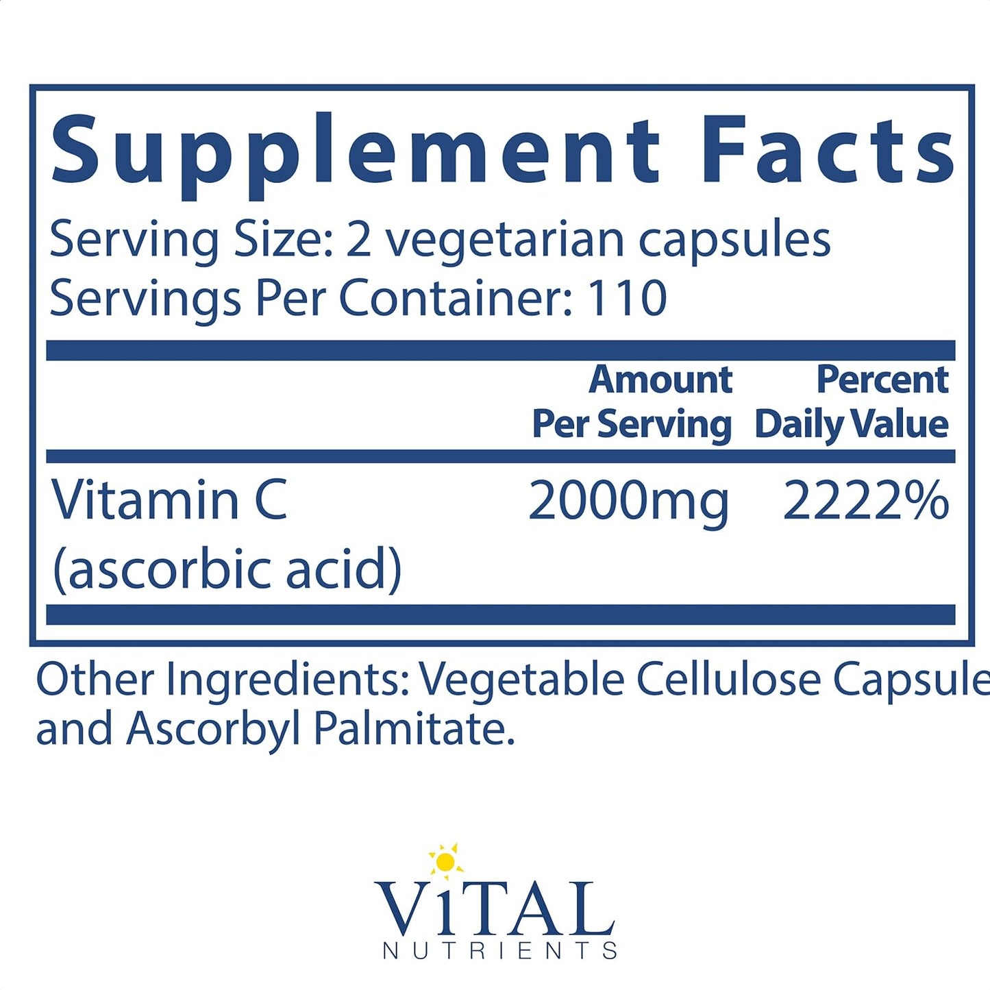Vital Nutrients Vitamin C 220 Capsules