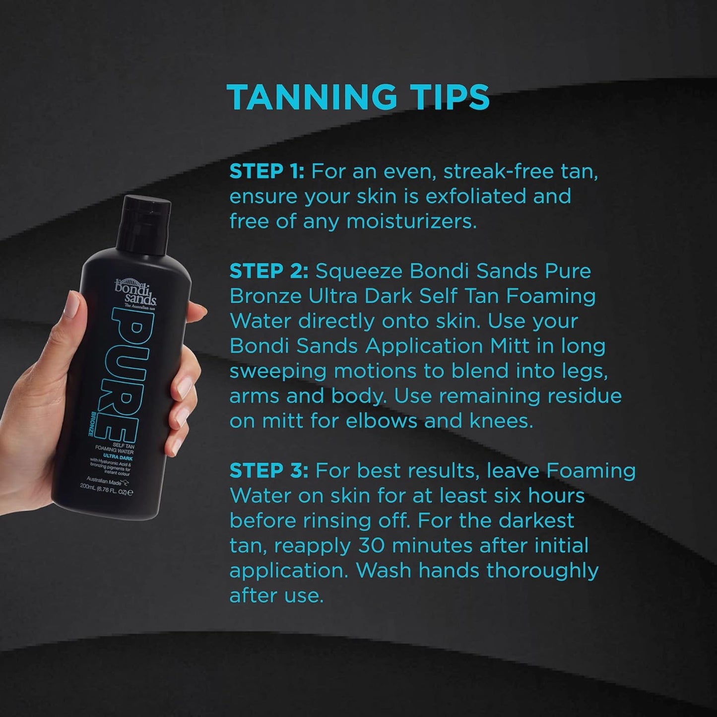Bondi Sands PURE Self-Tanning Foaming Water, 6.76 Oz
