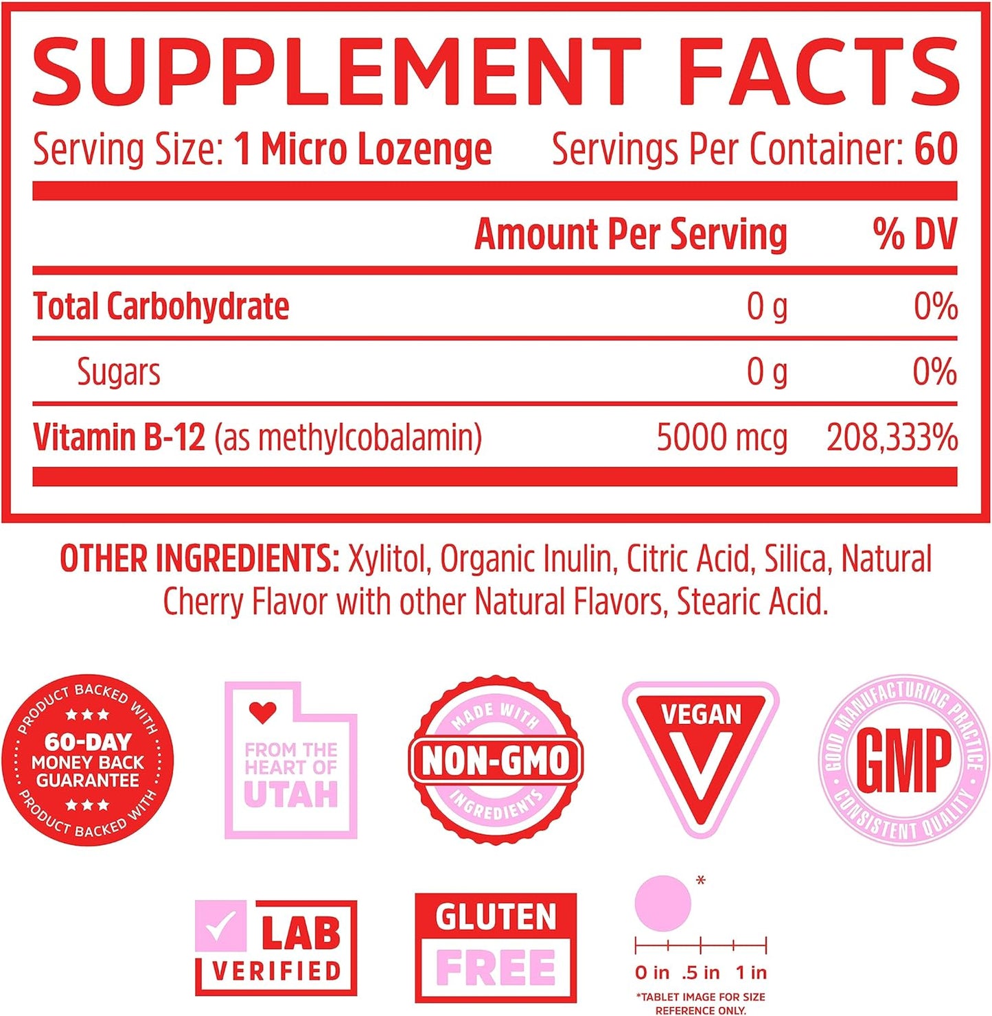 Zhou Nutrition Methyl (Vitamin B12) Lozenges, 60 Count