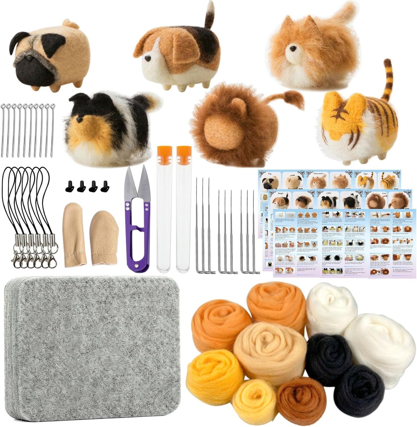 Needle Felting Kit, DIY Crafts for Adults Women ,Hobby Kit with Felting Supplies